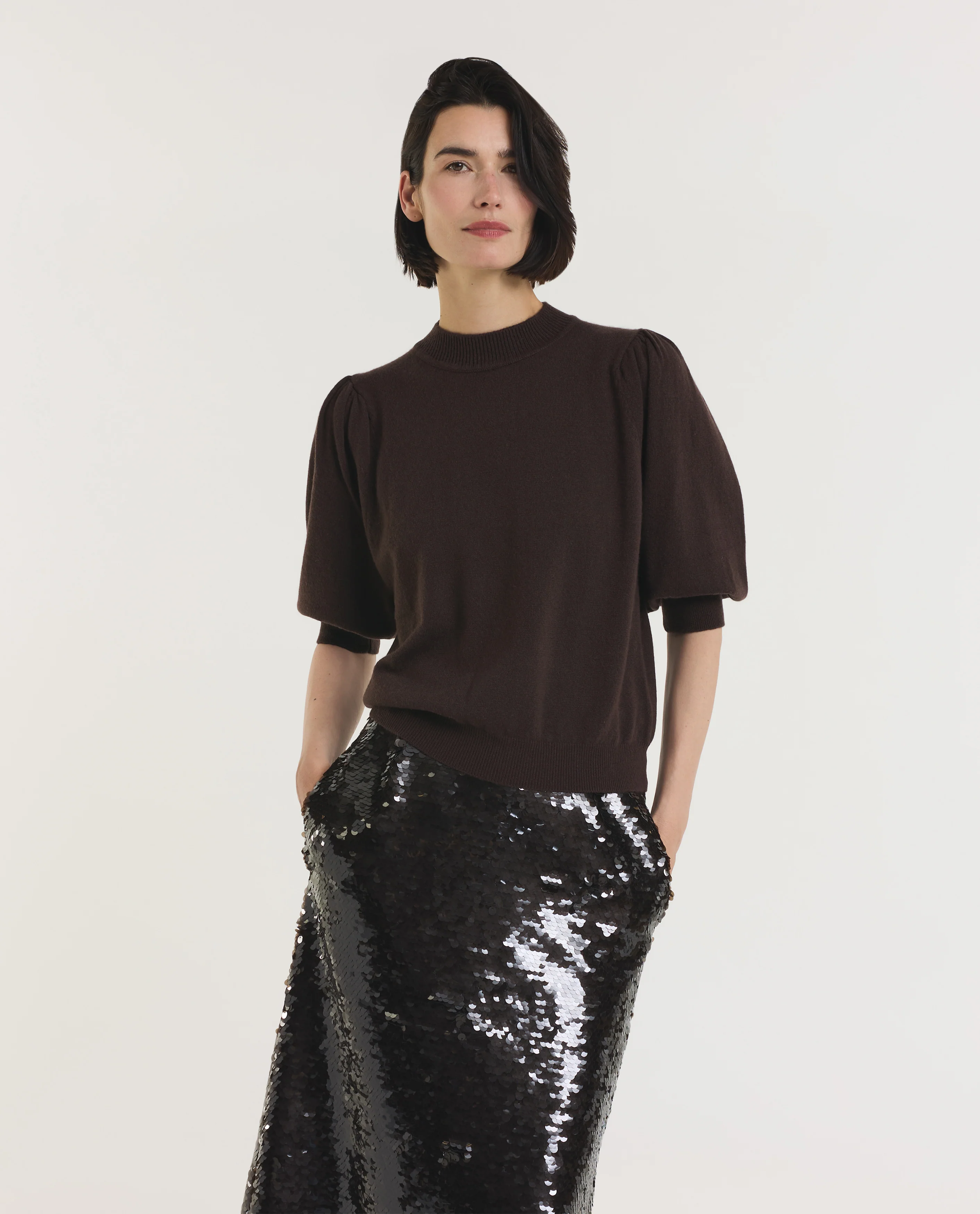 Cashmere Korte Mouwen Trui