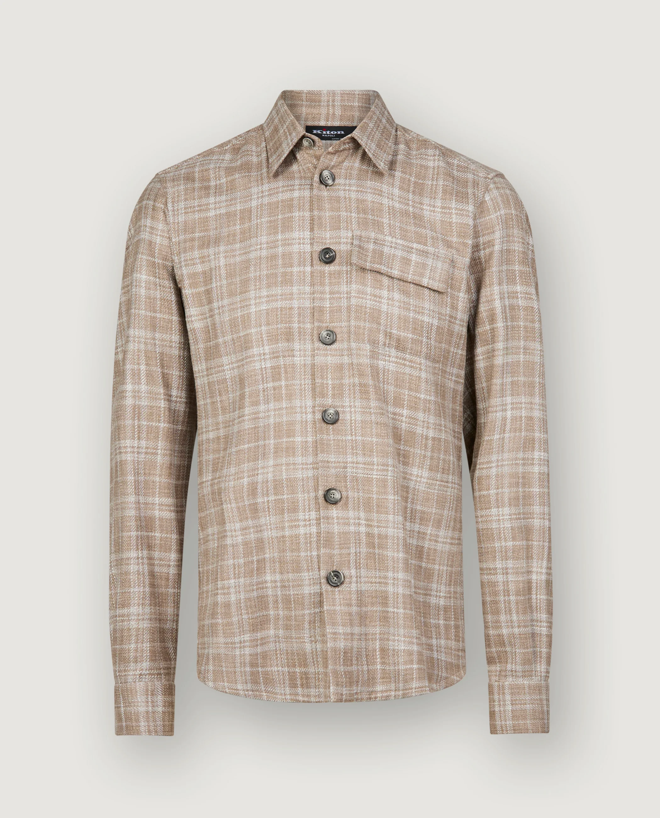 Cashmere Mix Overshirt - Lichtbruin