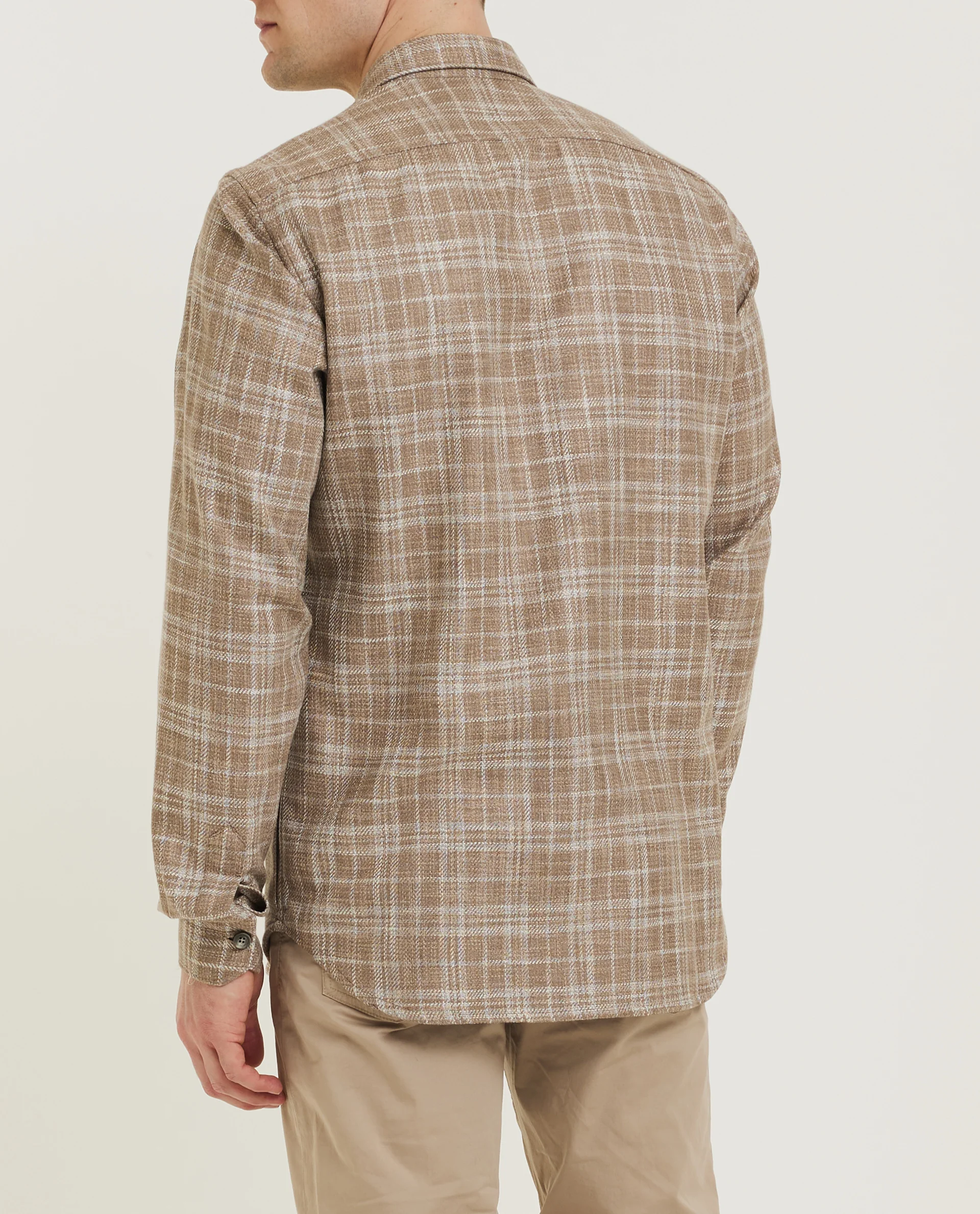Cashmere Mix Overshirt - Lichtbruin - Image 3