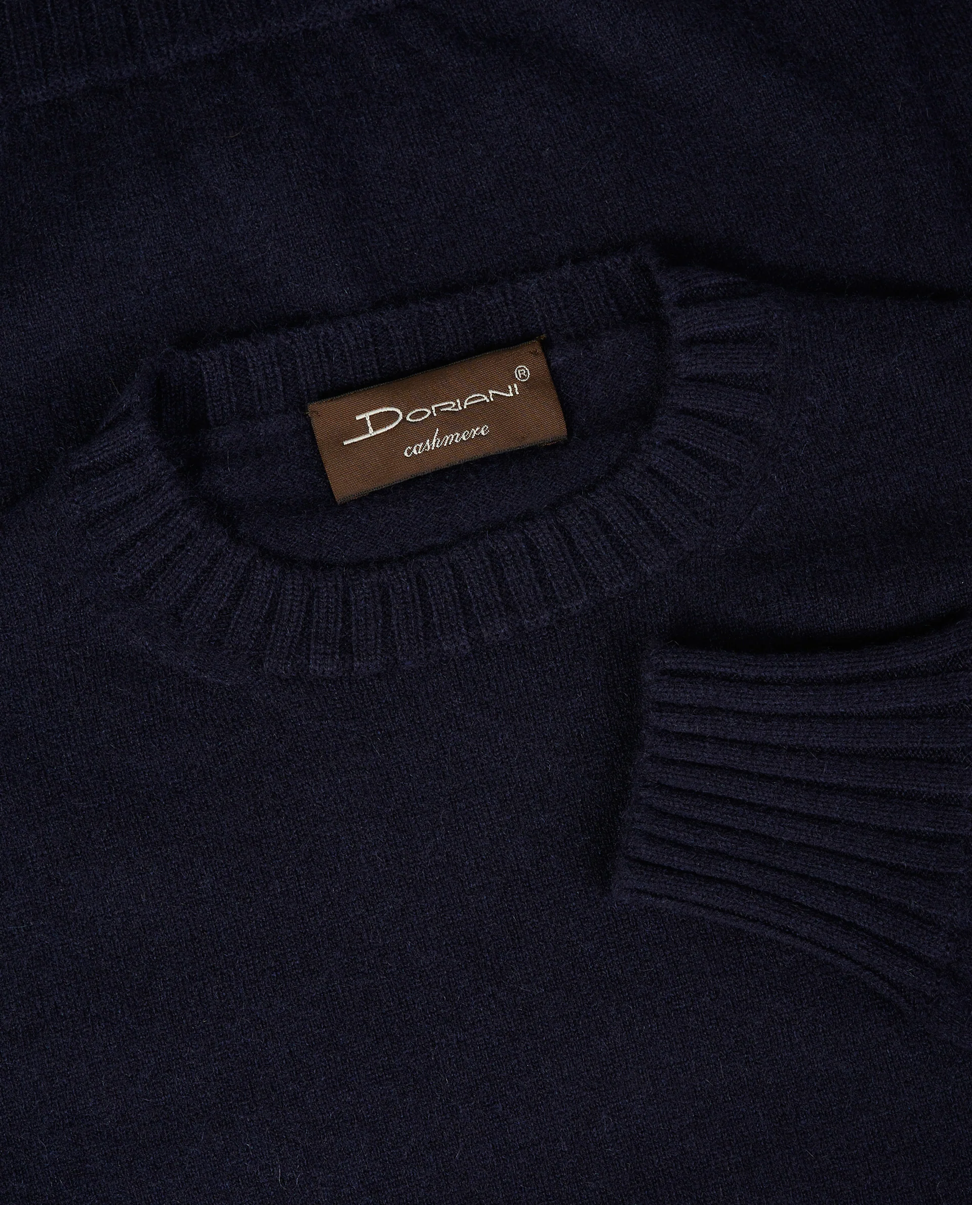 Cashmere Ronde Hals Trui - Donkerblauw - Image 5