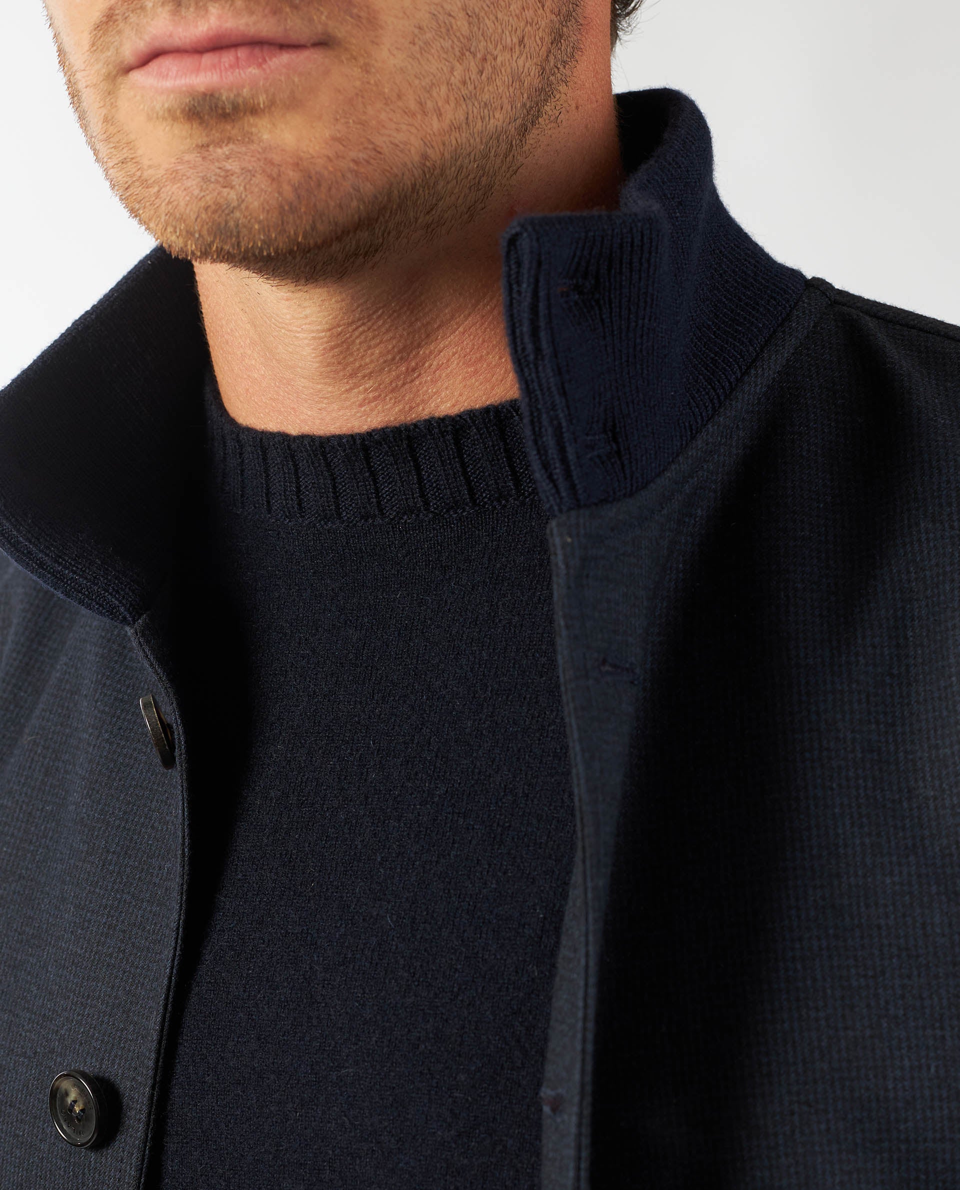 Cashmere Ronde Hals Trui - Donkerblauw - Image 9