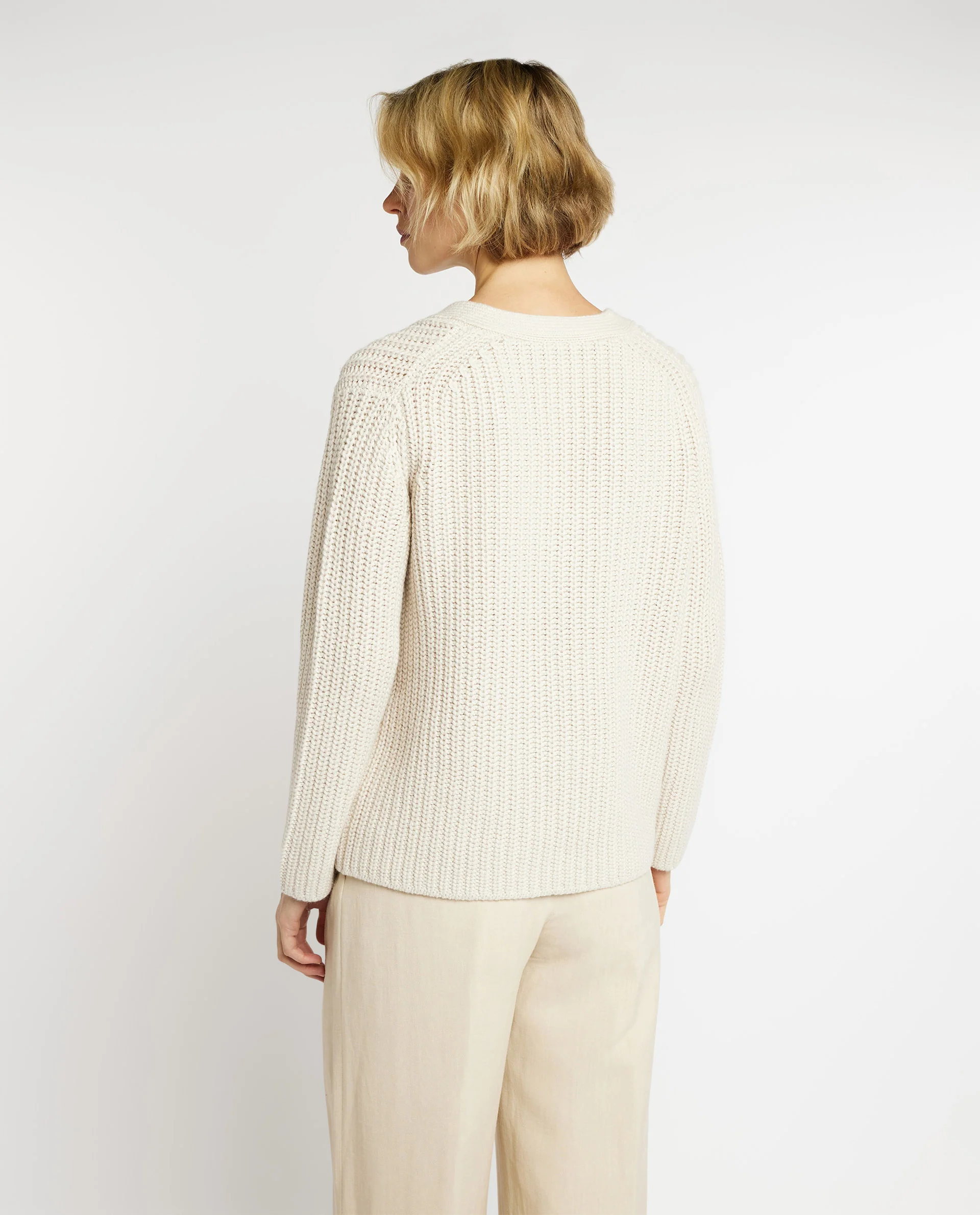 Cashmere trui met V-hals - Image 3