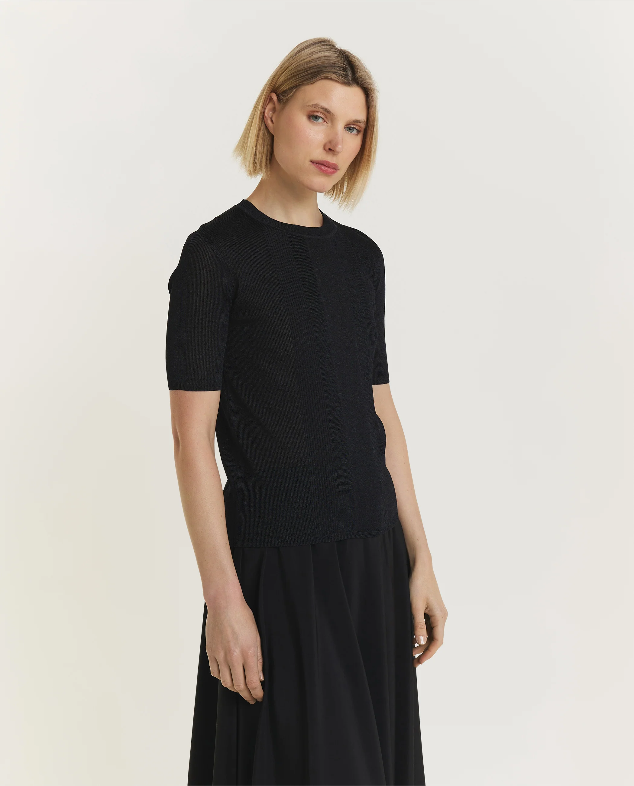 Crisp Rayon T-Shirt - Donkerblauw - Image 4