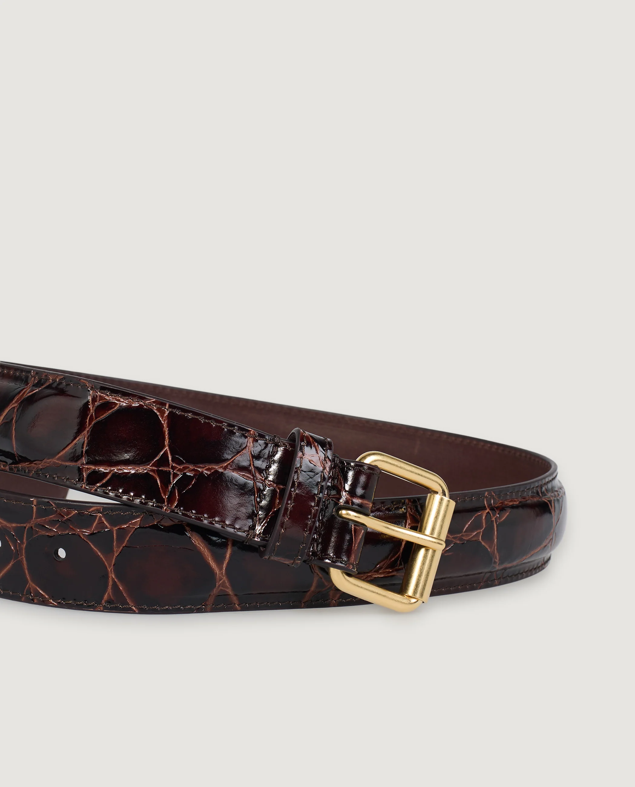 Croco Embossed Leren Riem - Image 2