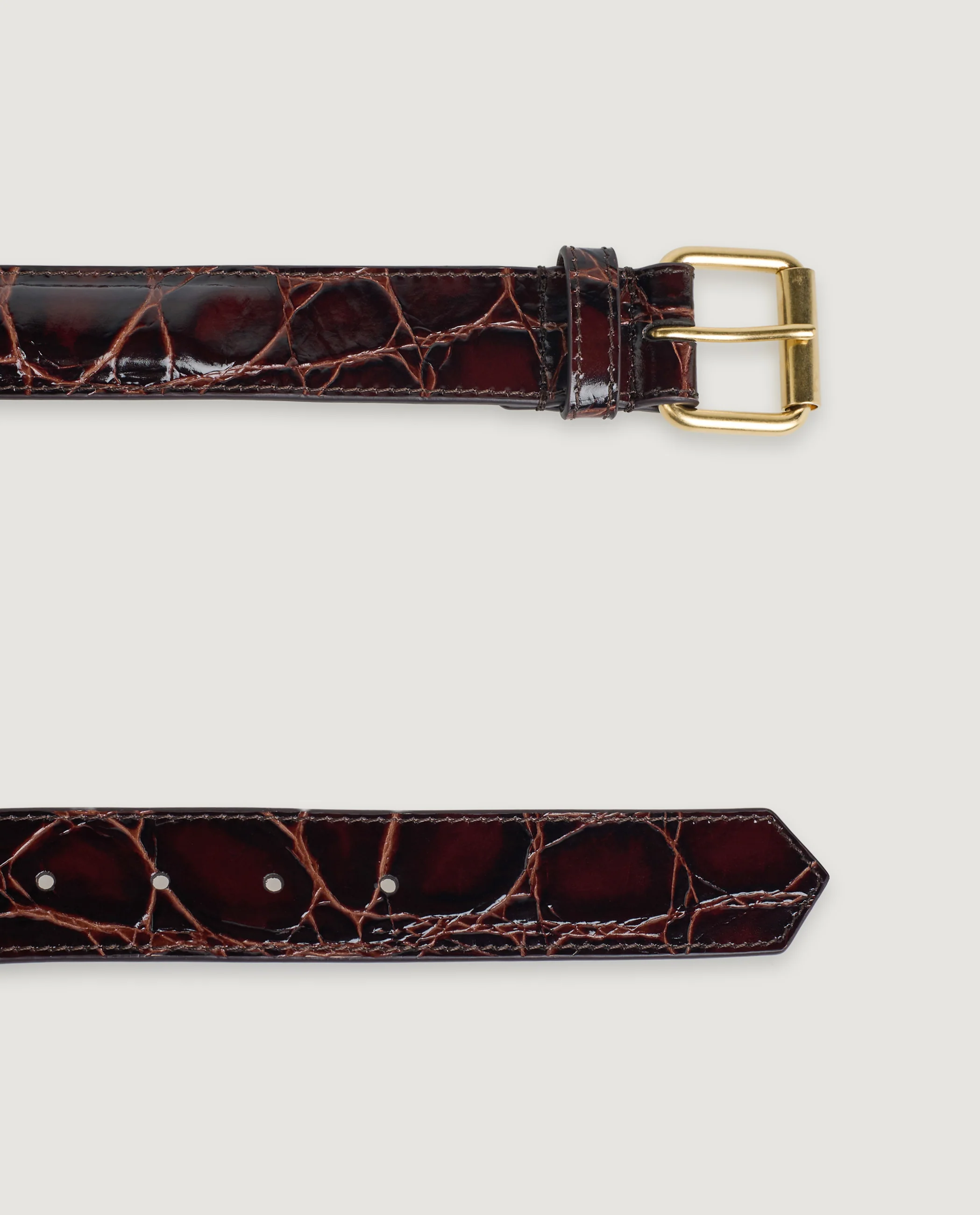 Croco Embossed Leren Riem - Image 4