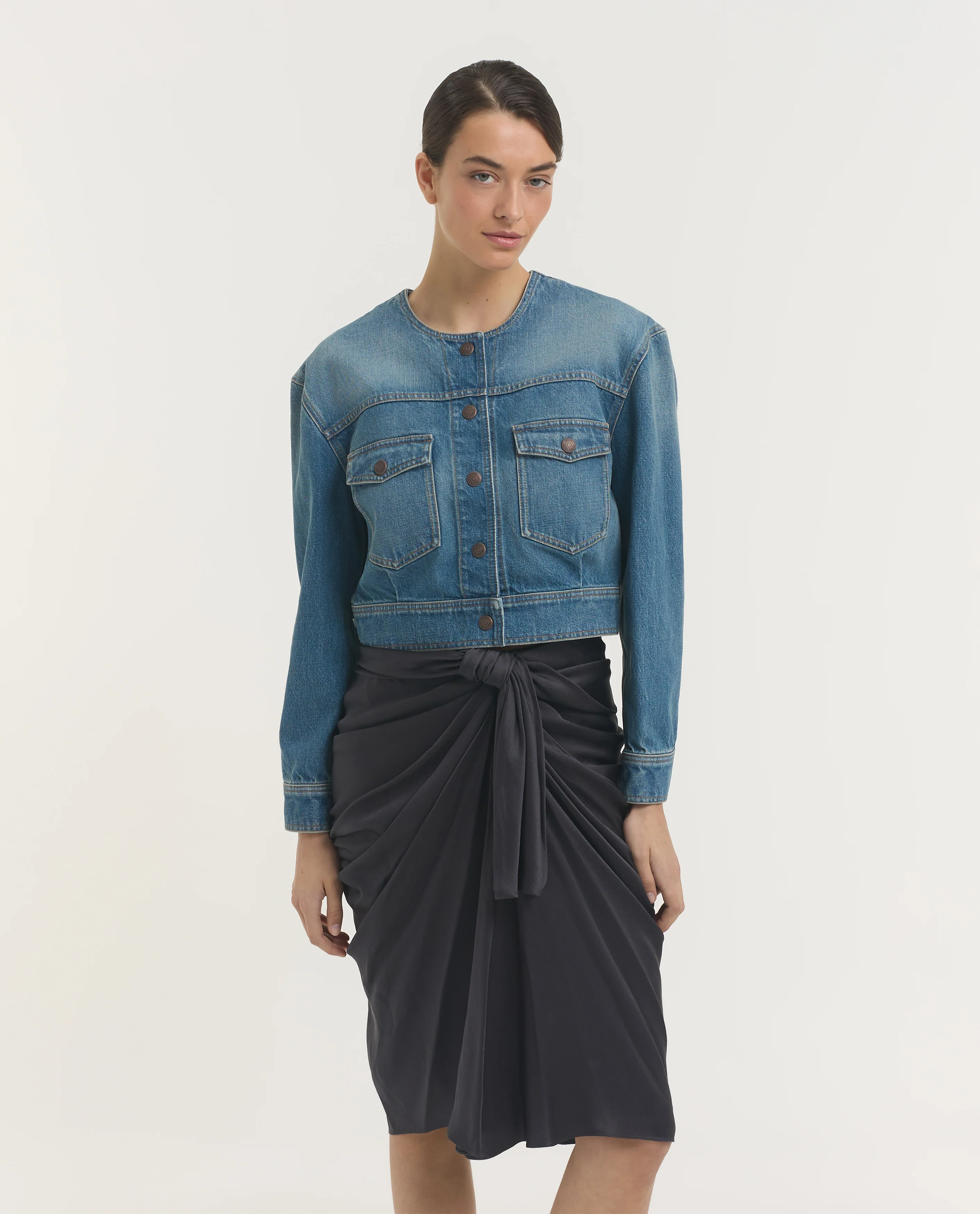Cropped Denim Jasje