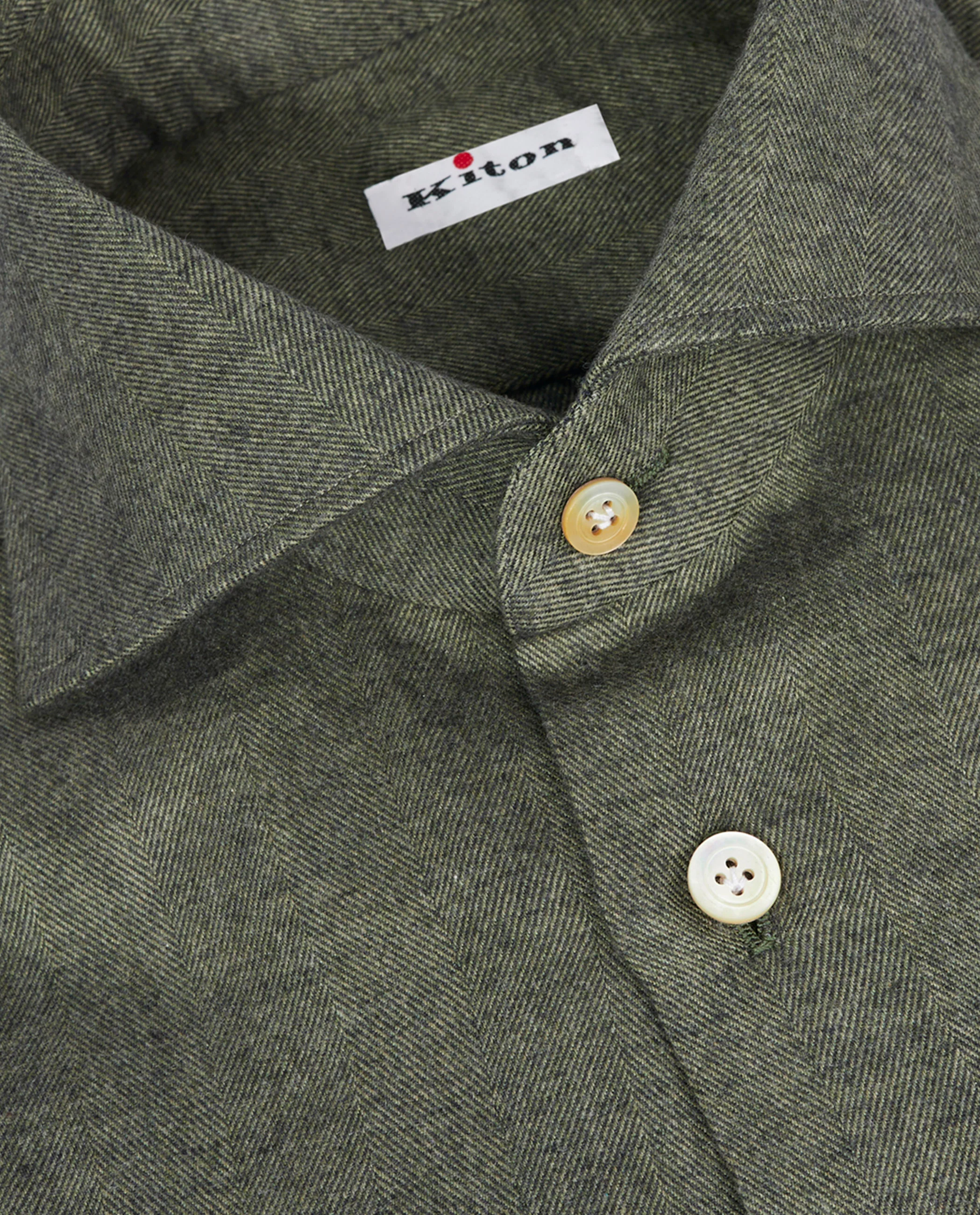 Flannel Visgraat Shirt - Groen - Image 2