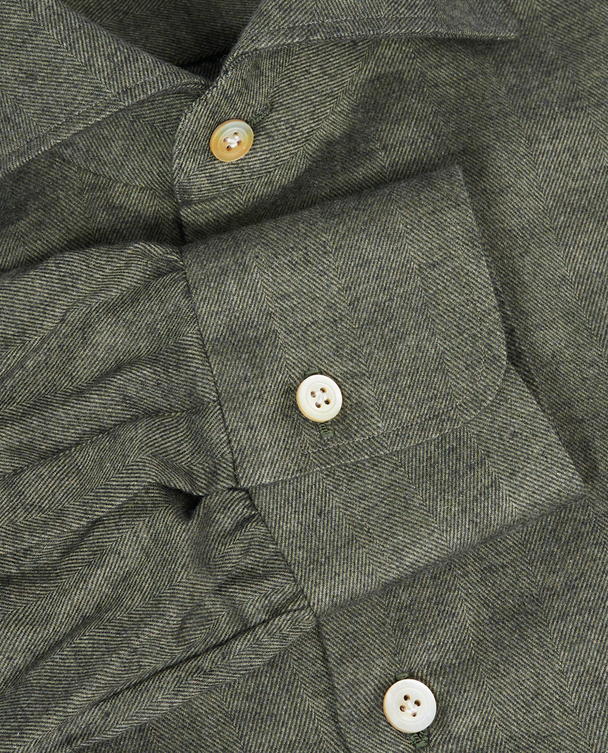 Flannel Visgraat Shirt - Groen - Image 3