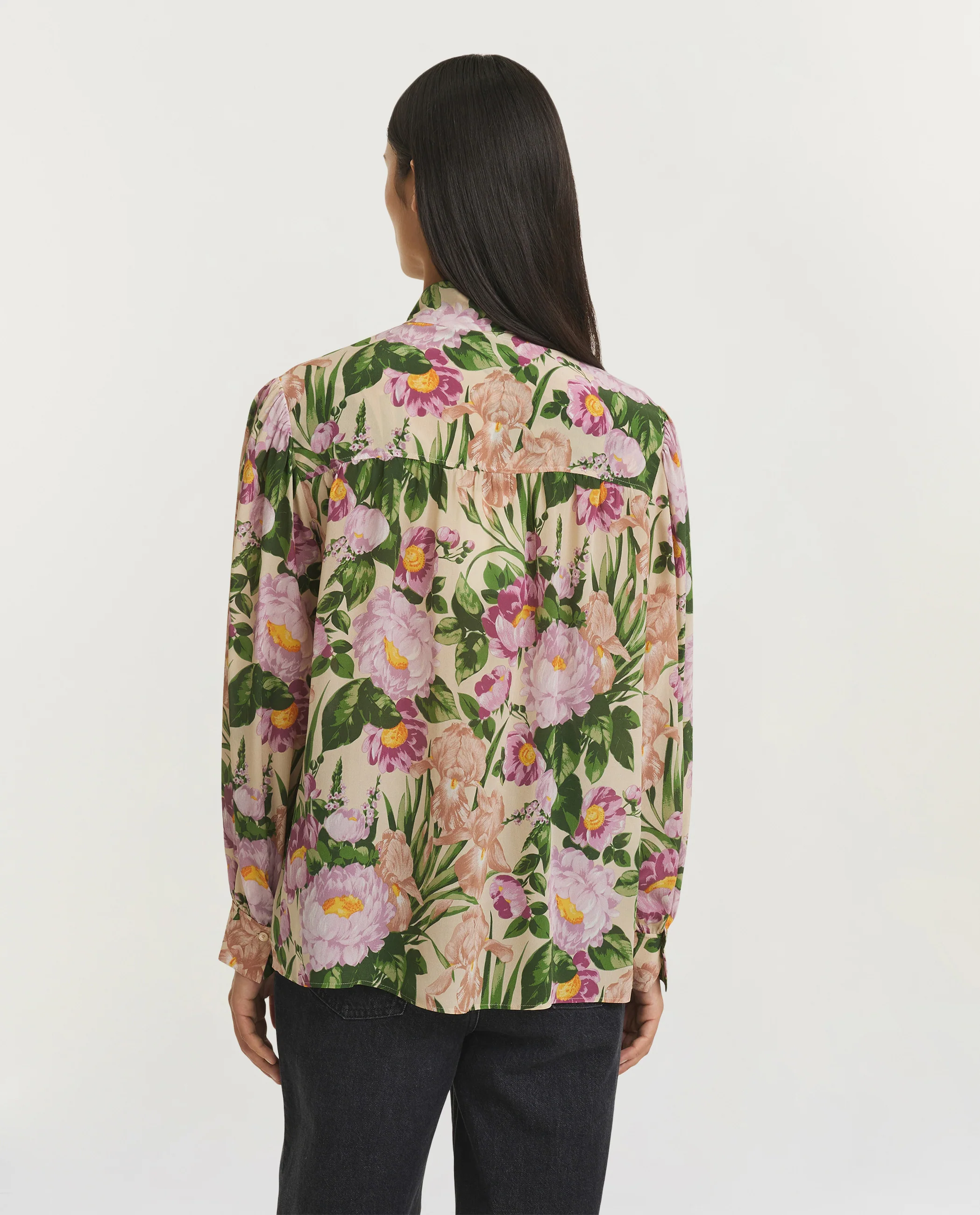 Gathered Lavallière Blouse - Image 5