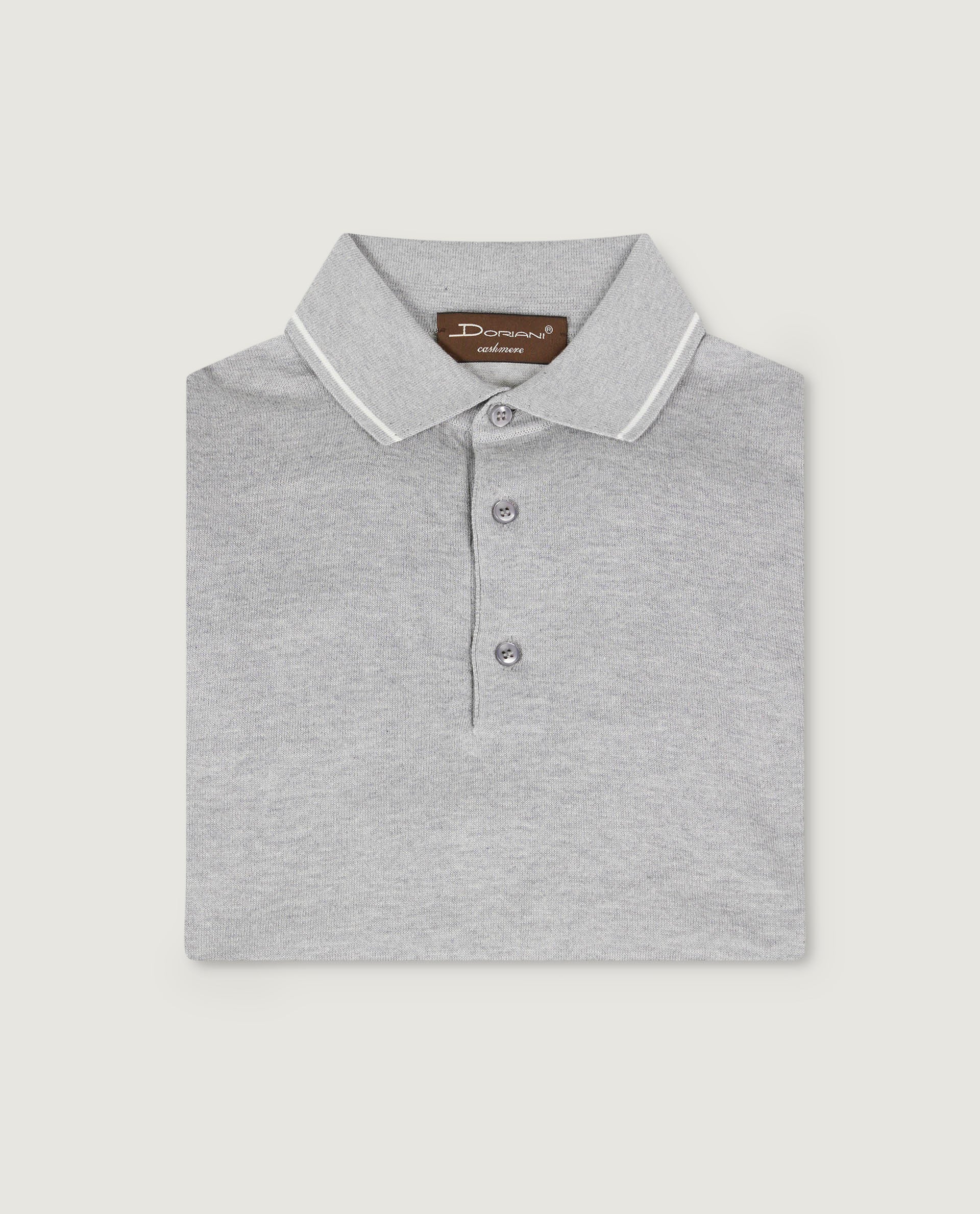 Gebreid Polo-Shirt - Lichtgrijs - Image 6