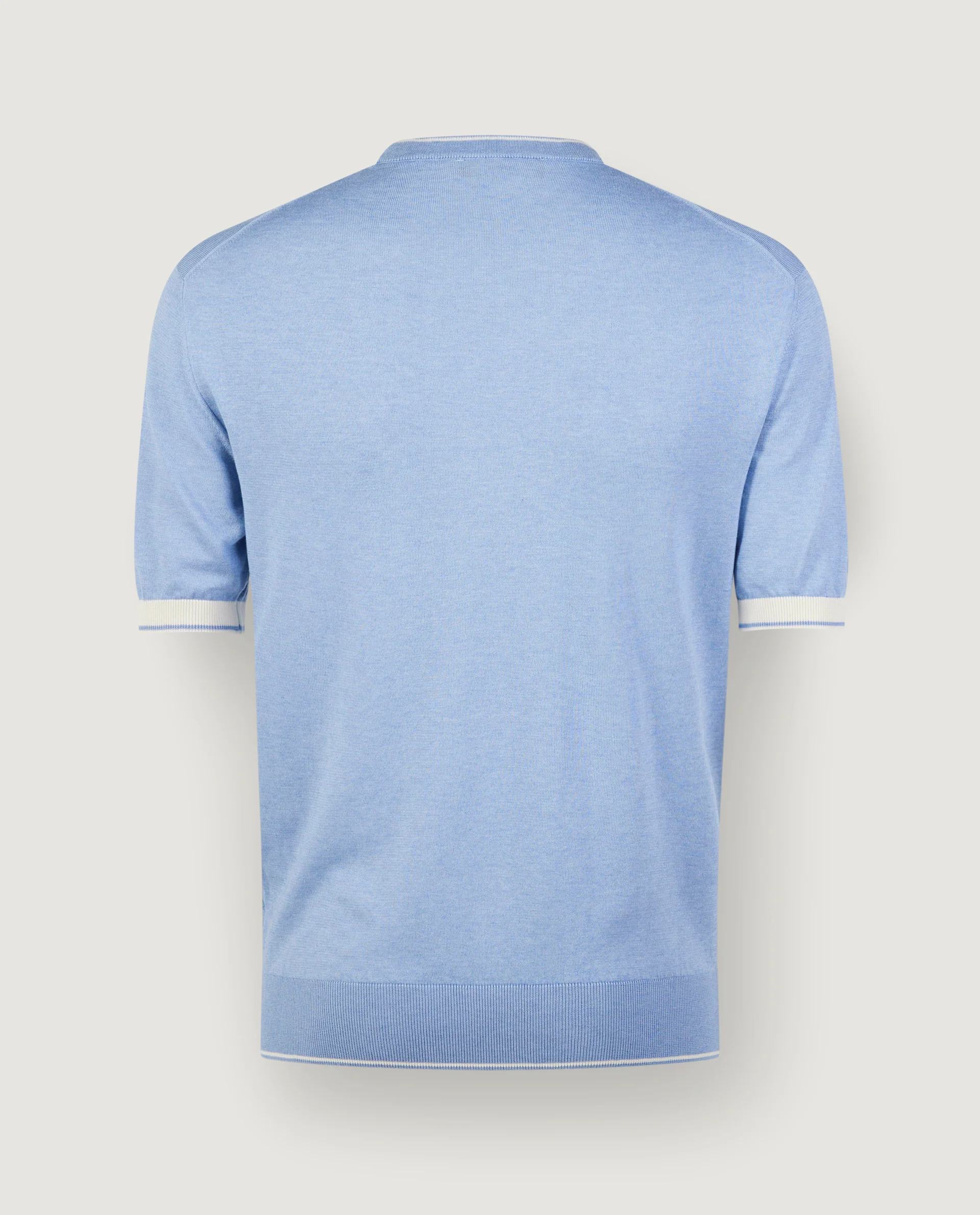 Gebreid T-Shirt - Lichtblauw - Image 5