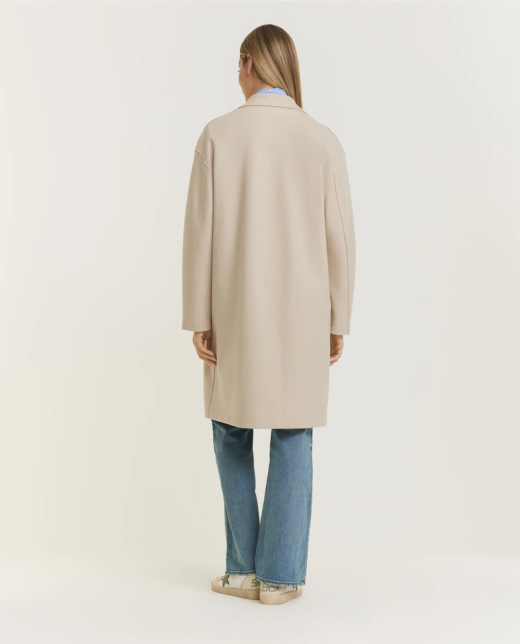 Geperste Wol Cashmere Jas - Image 4