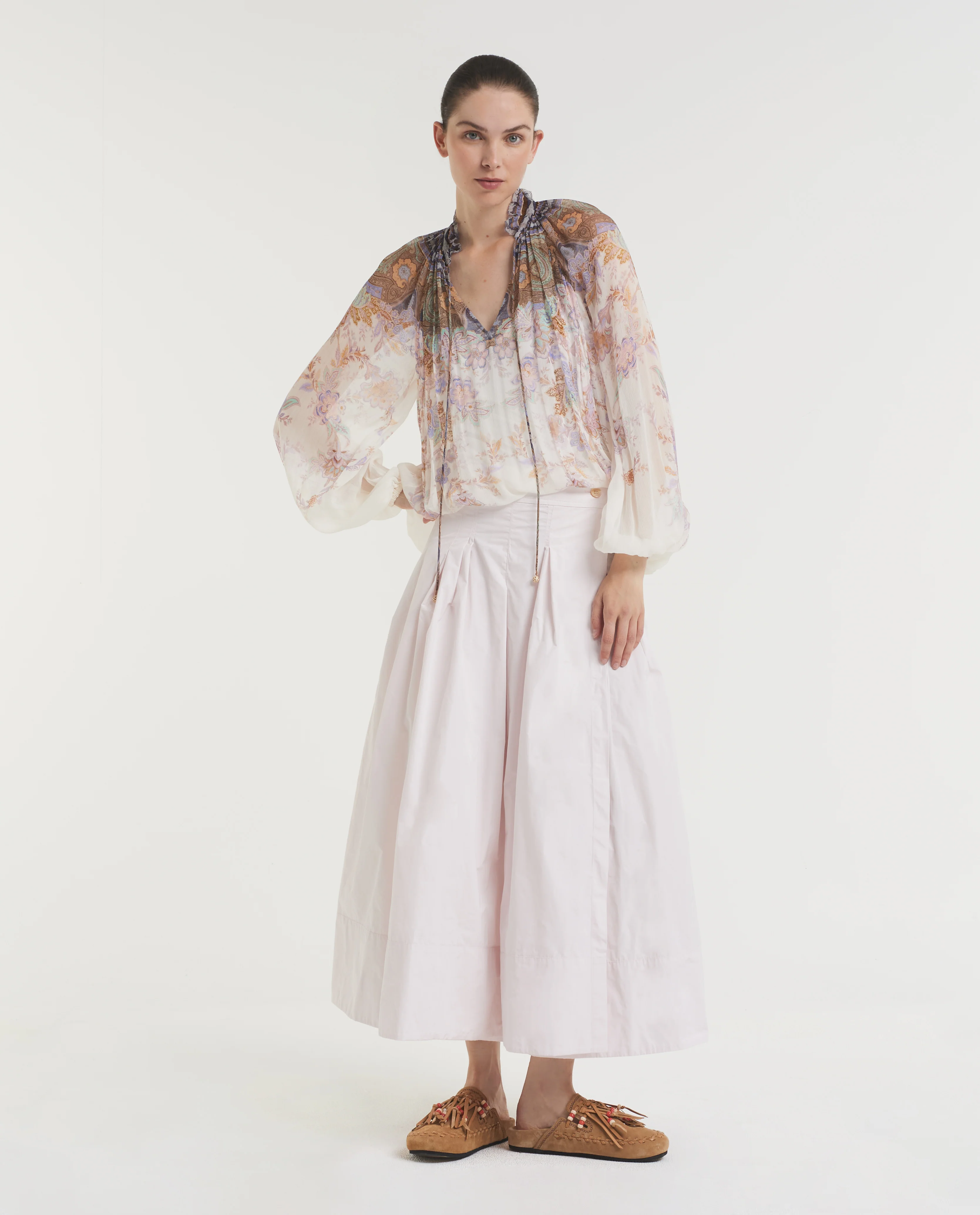 Geplooide Maxi Rok