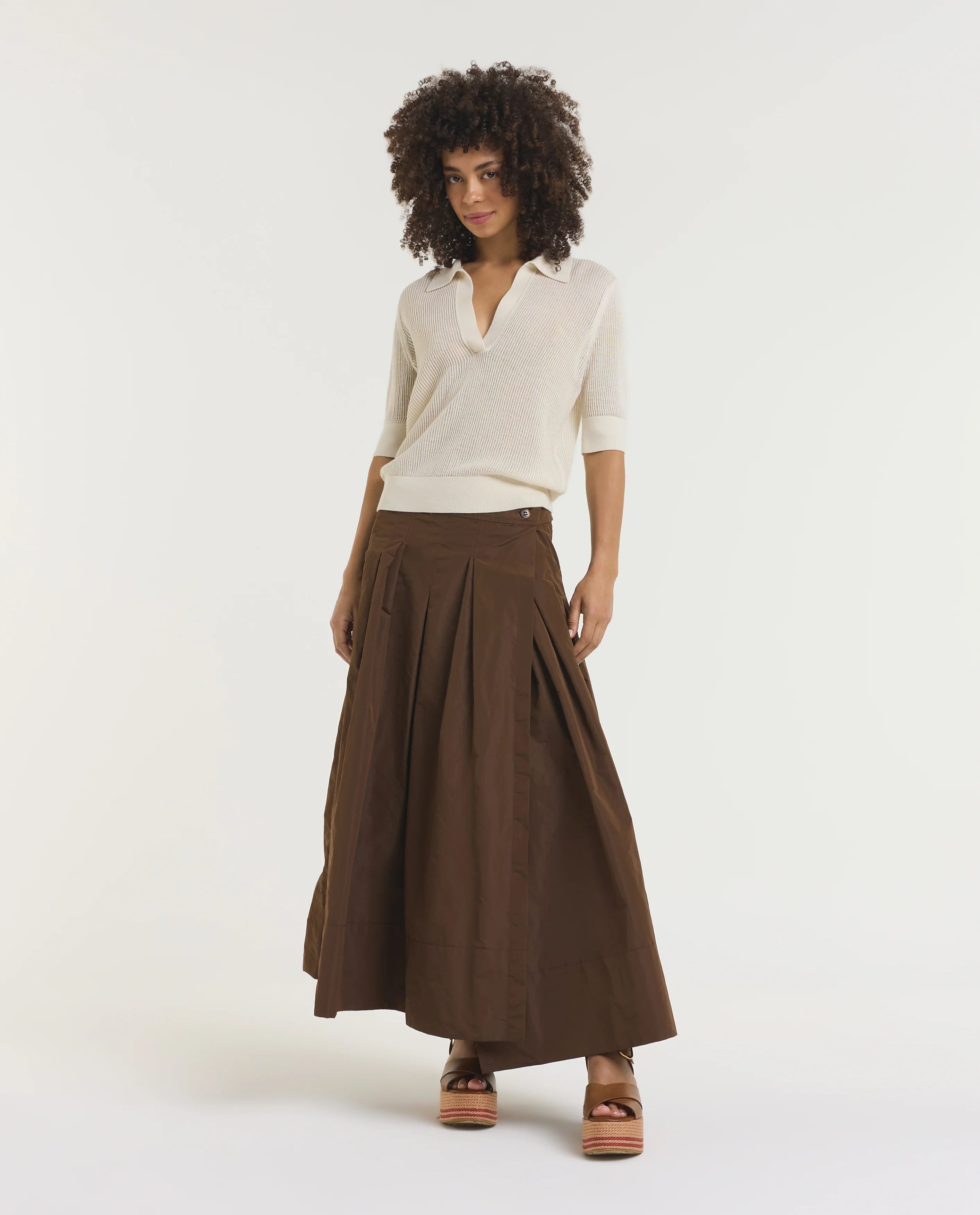 Geplooide Maxi Rok
