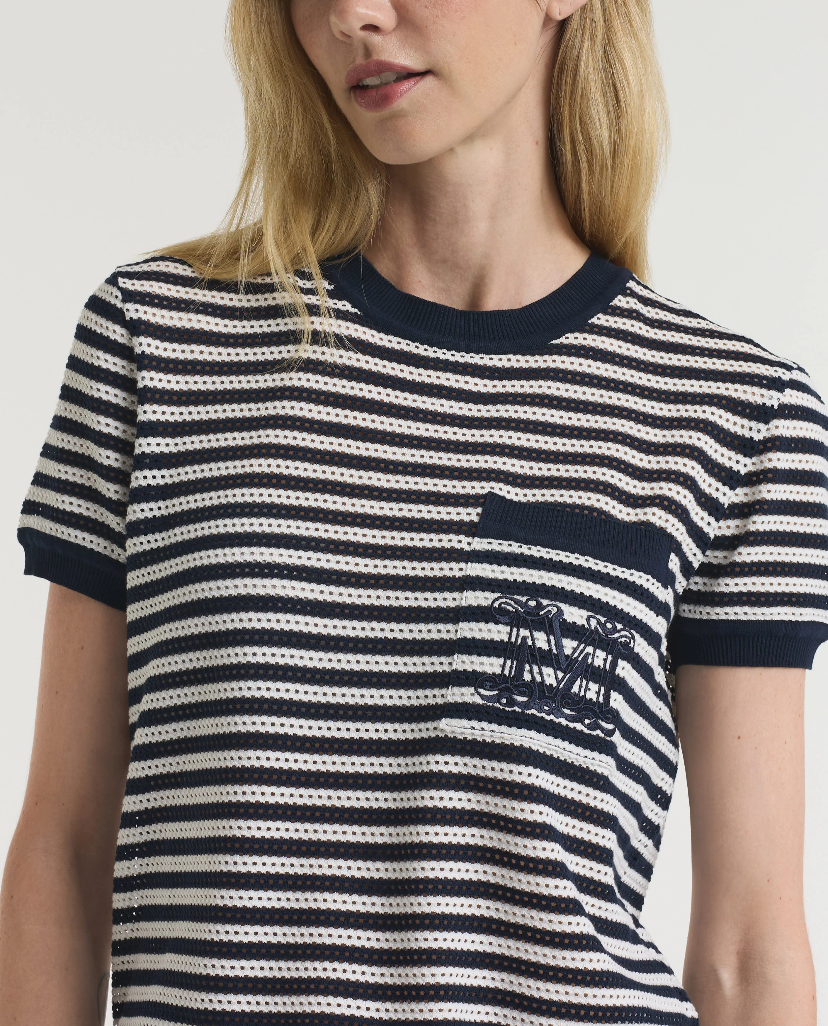Gestreept Mesh T-Shirt - Image 2