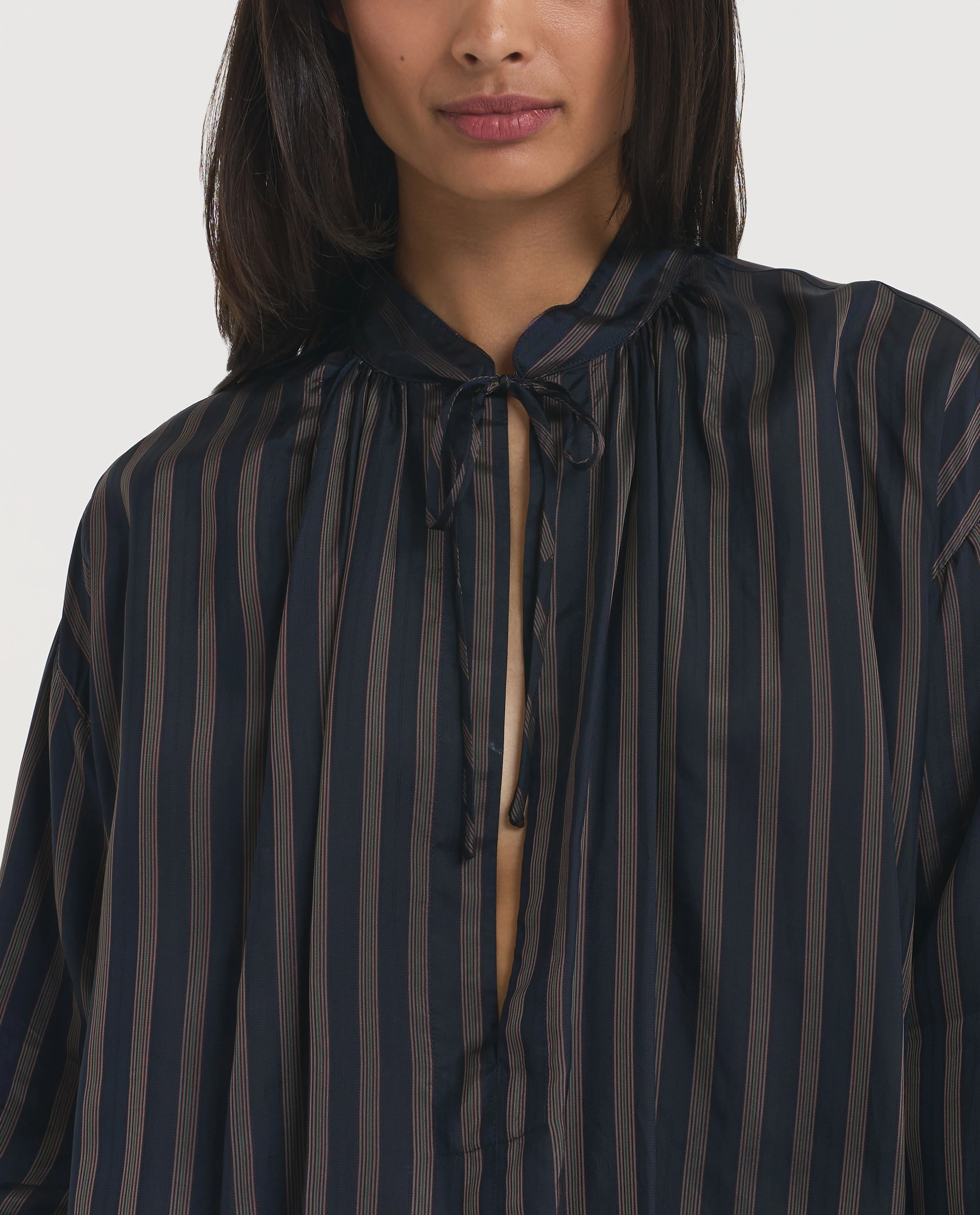 Gestreepte Cupro Jurk - Image 5