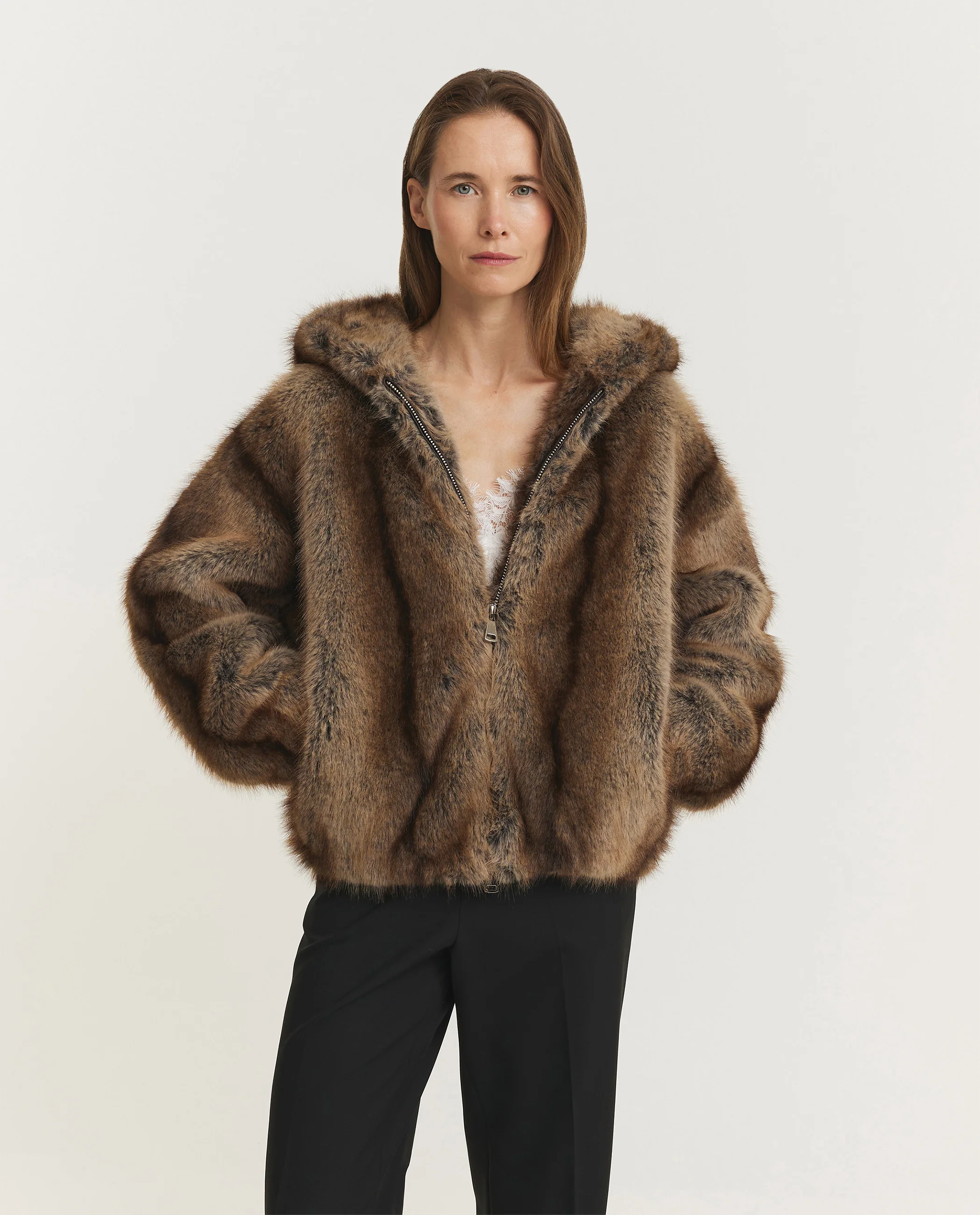 Hazel Faux Fur Jas - Image 6