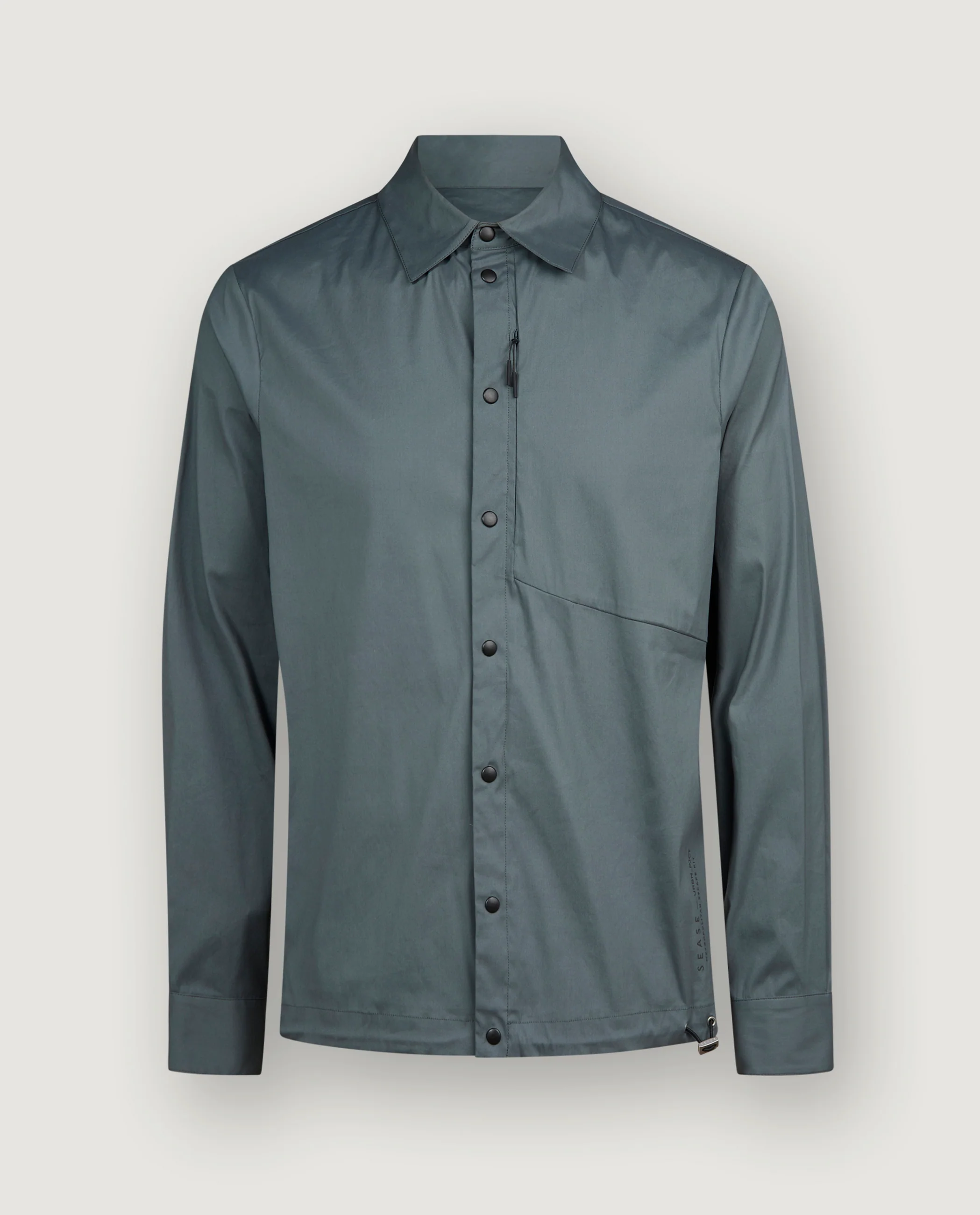 Katoen Blend Overshirt - Blauw