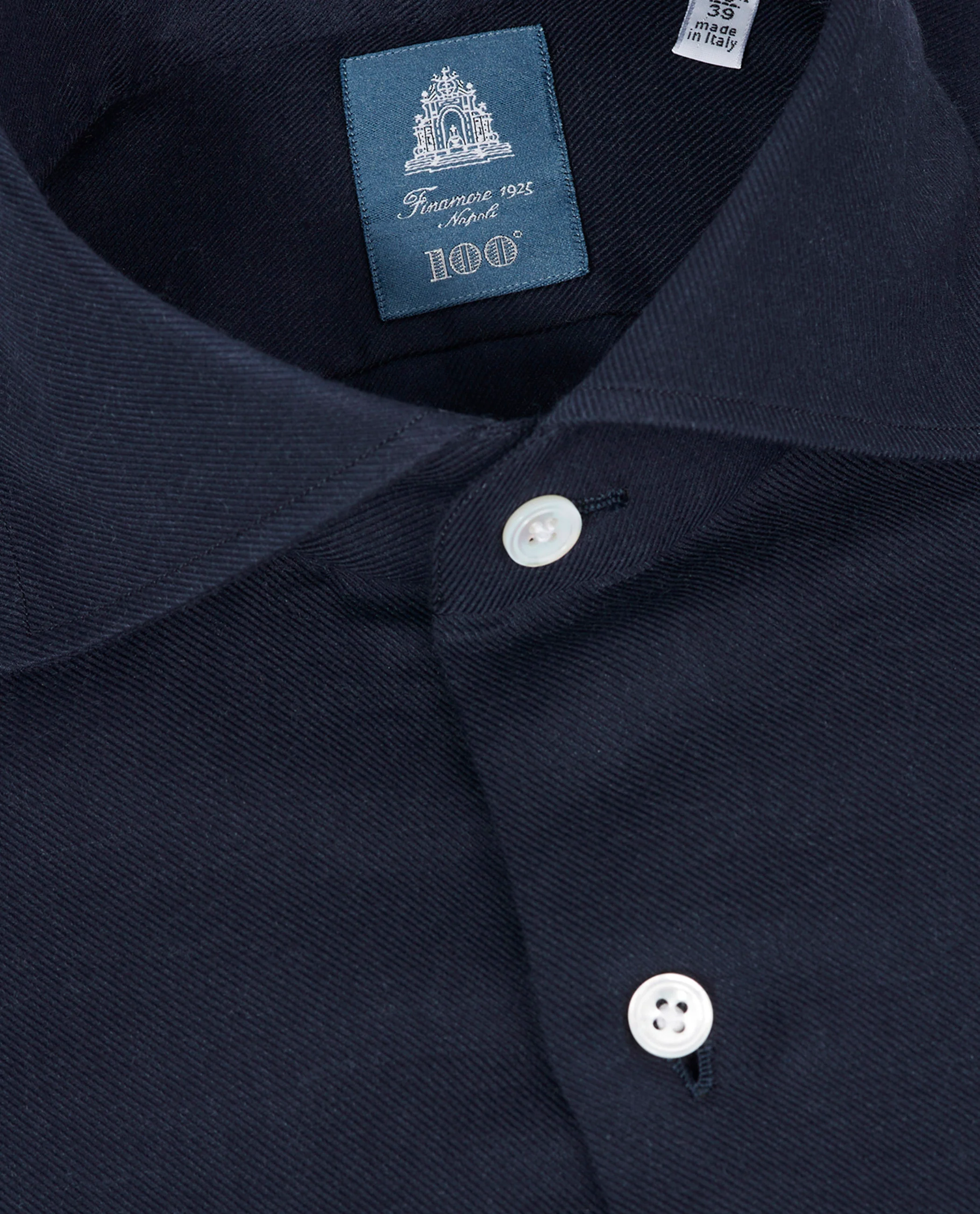 Katoen Cashmere Flanel Shirt - Donkerblauw - Image 2