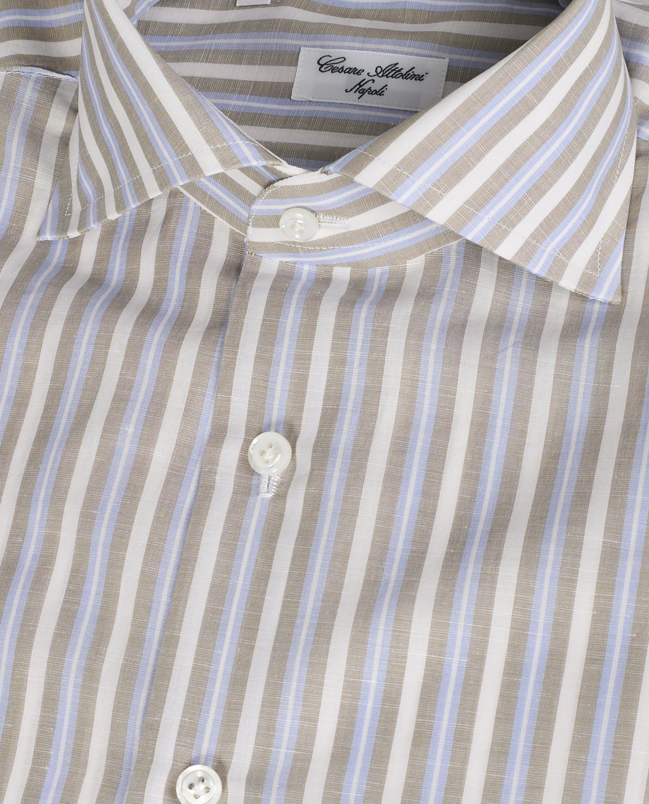 Katoen Linnen Gestreept Shirt - Image 2