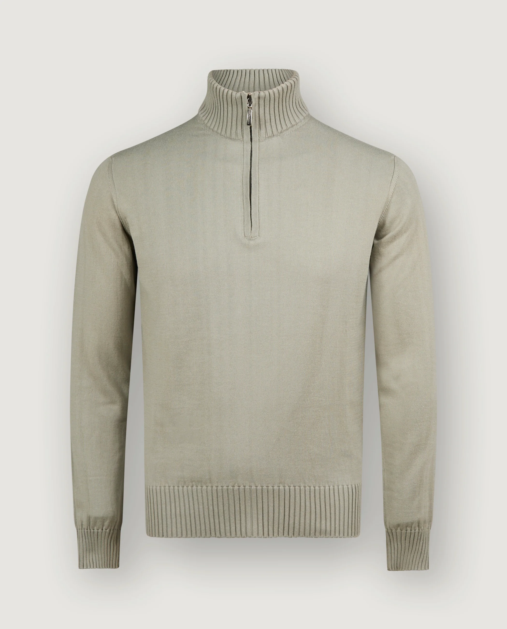 Katoenen Half Zip Trui