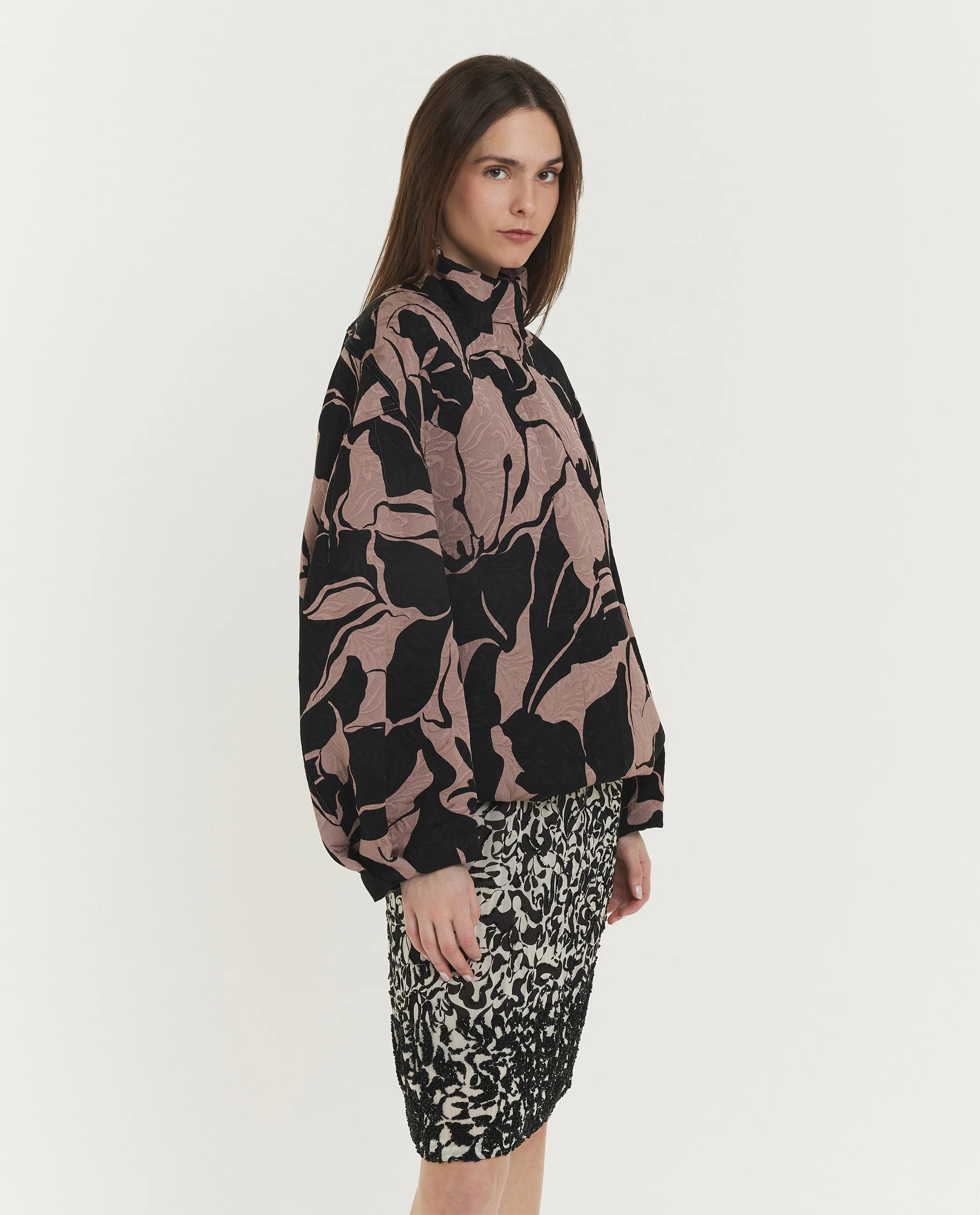 Korte Matelassé Jacquard Jas - Image 4