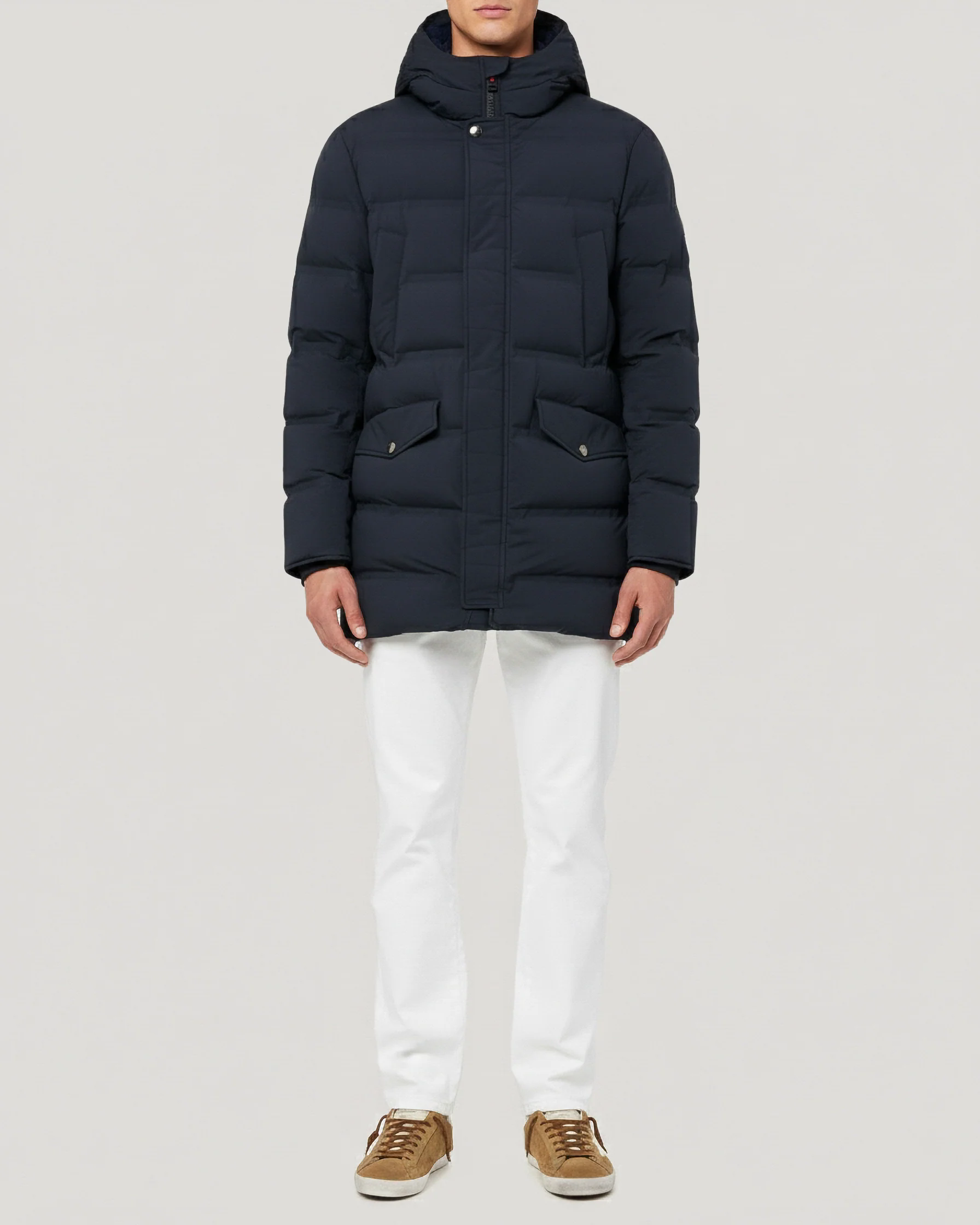Lange Dons Parka - Donkerblauw - Image 2