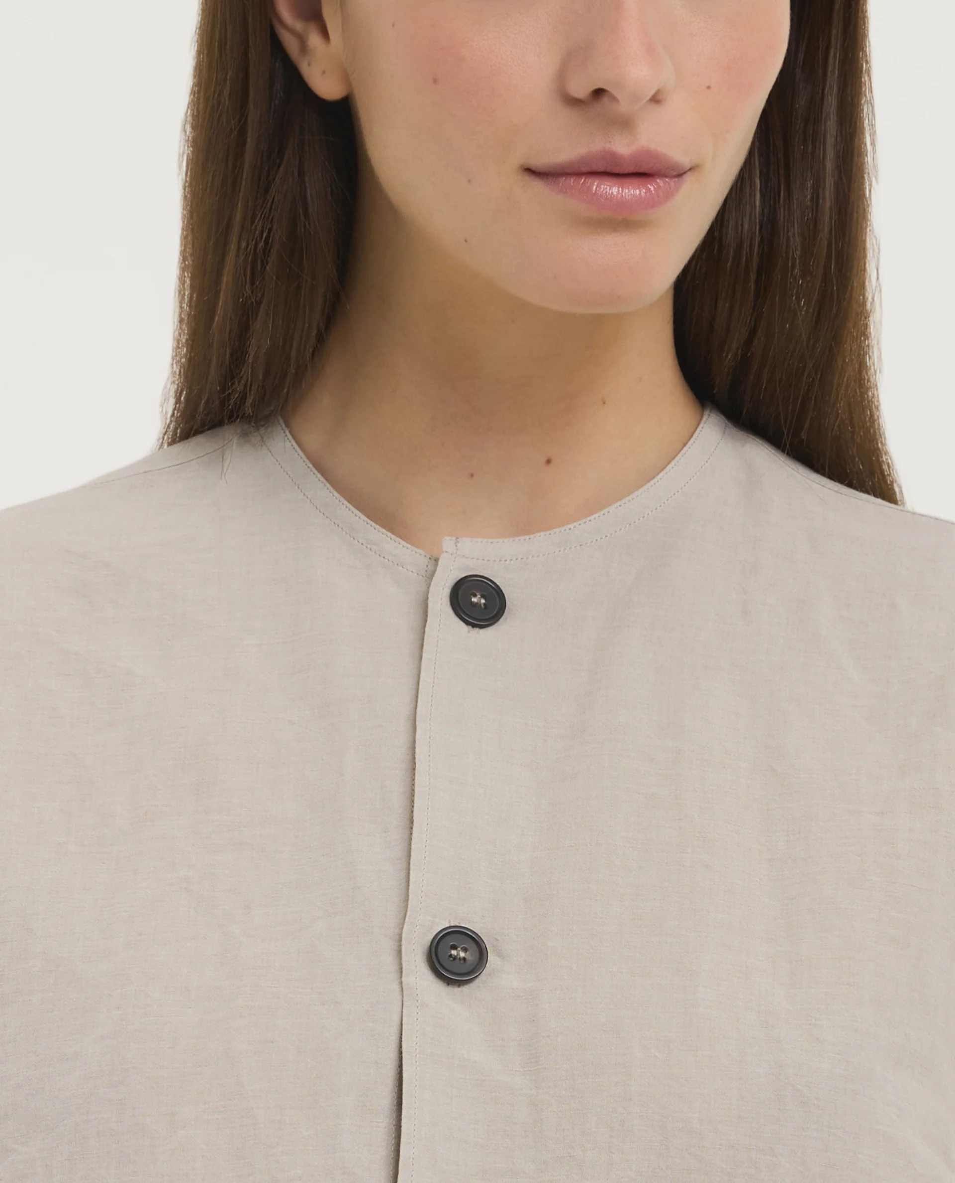 Linnen Katoenen Henley Shirt - Image 2