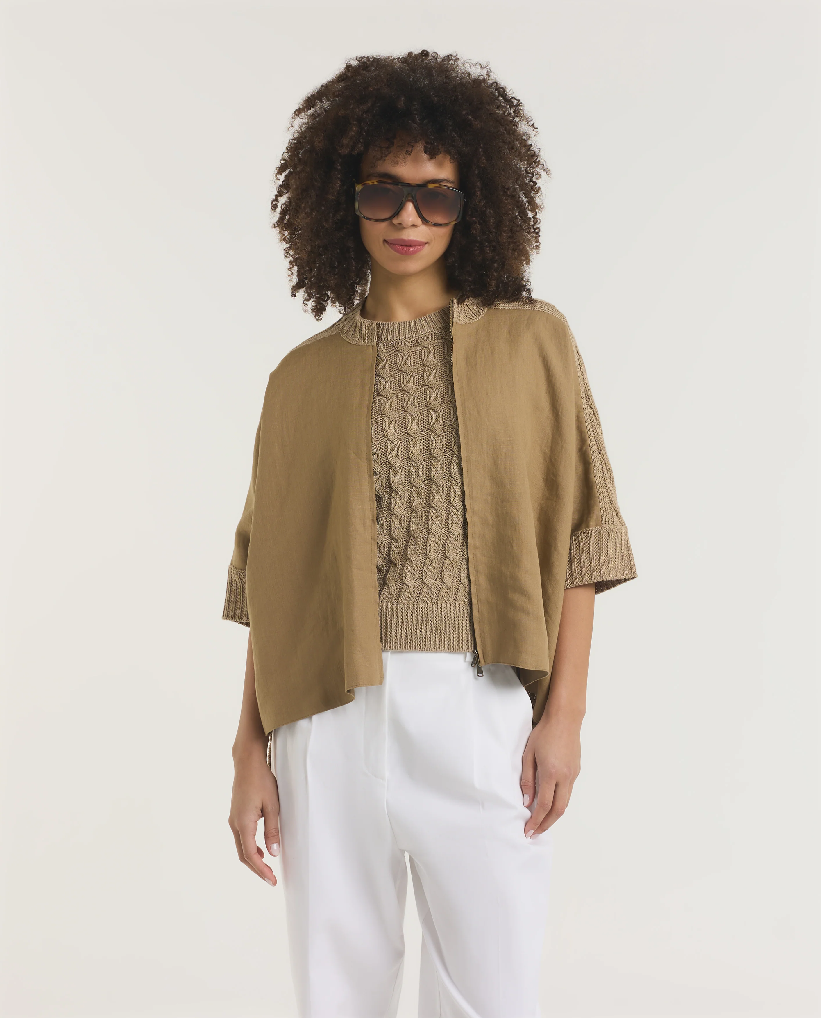 Linnen Zip Vest