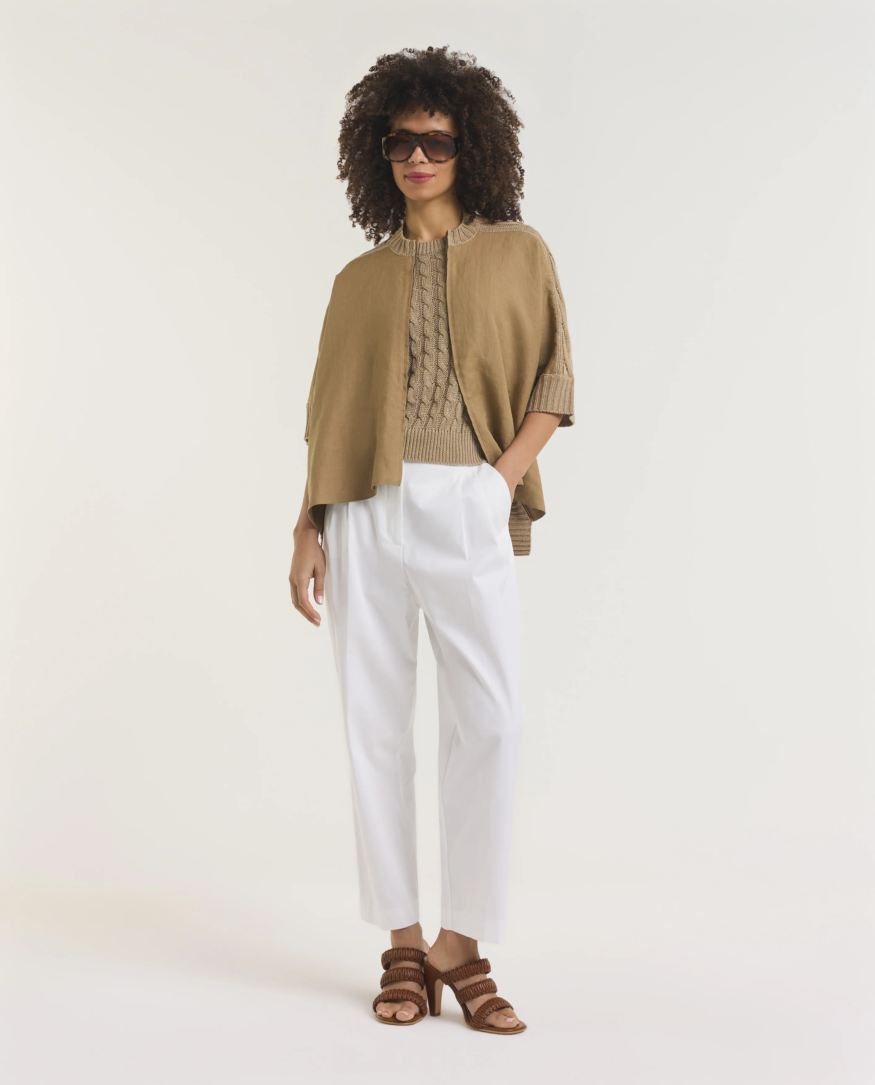 Linnen Zip Vest - Image 3