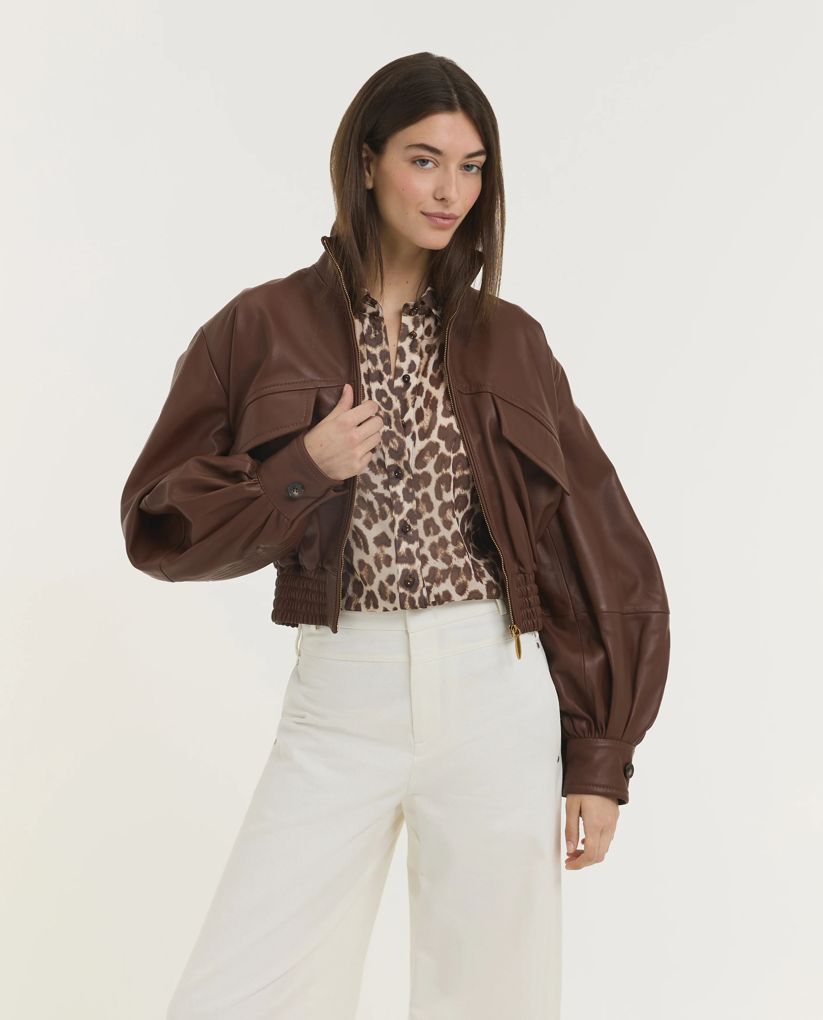 Luna Leren Bomber Jack