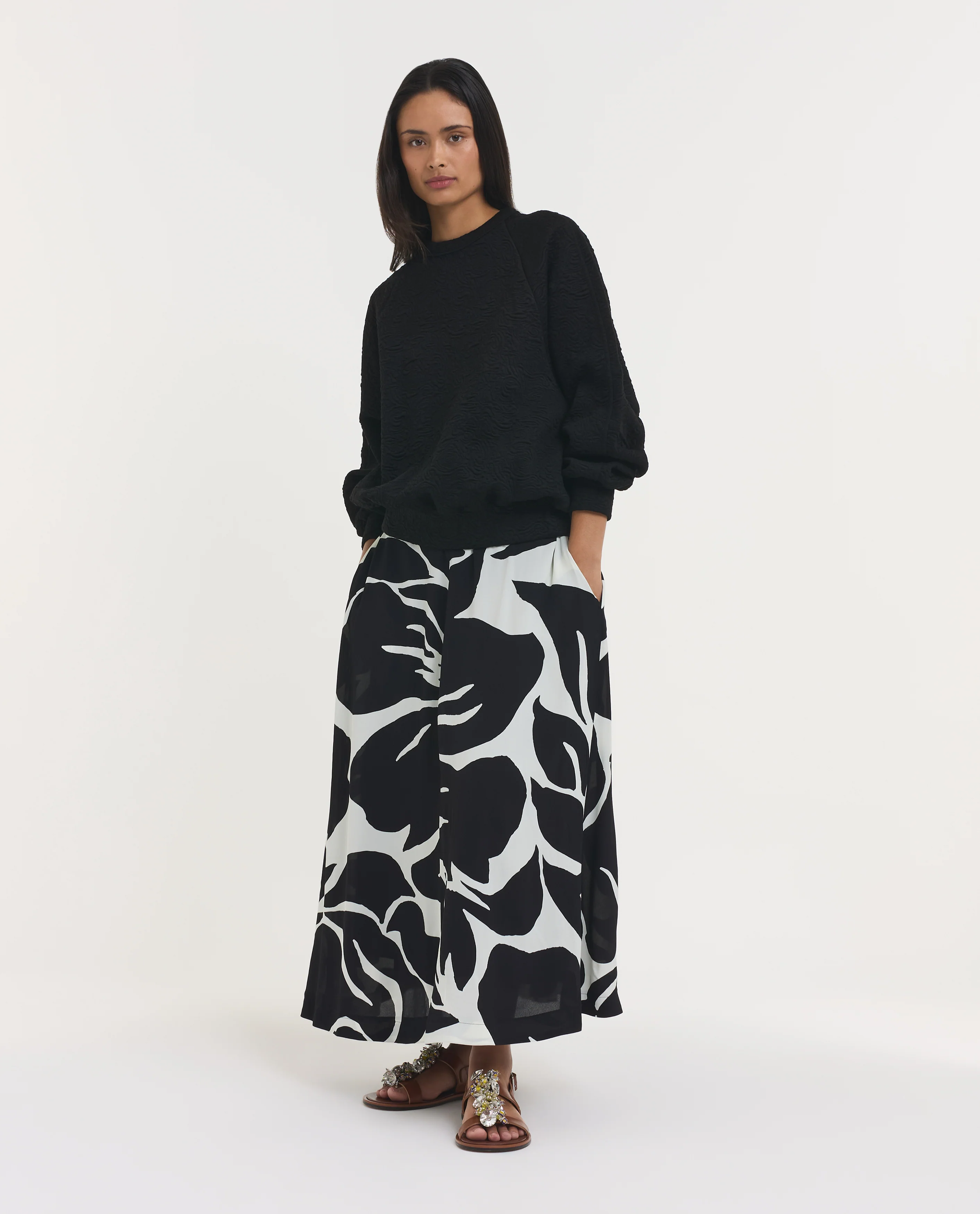 Matelassé Jersey Raglan Trui - Image 3
