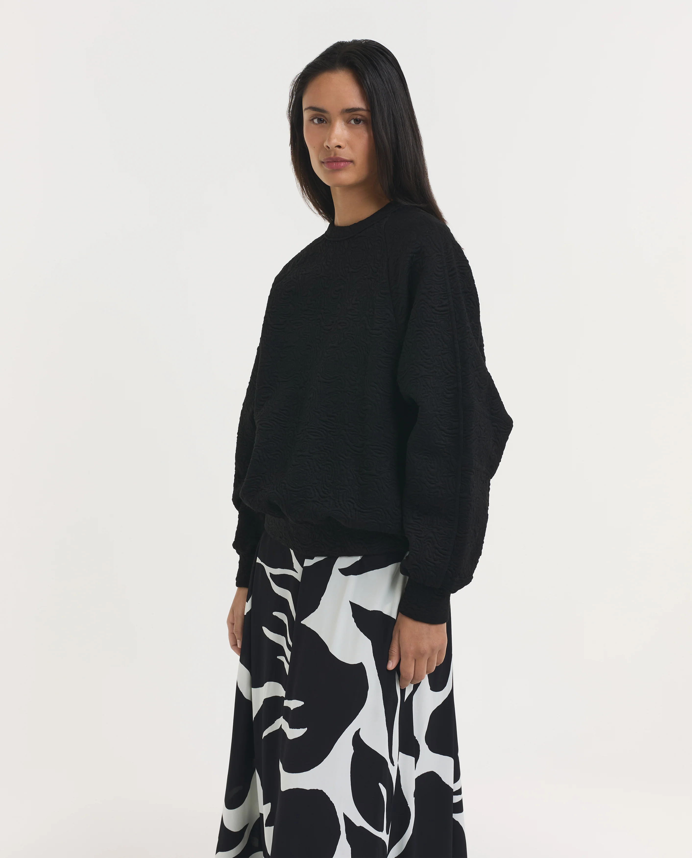 Matelassé Jersey Raglan Trui - Image 4