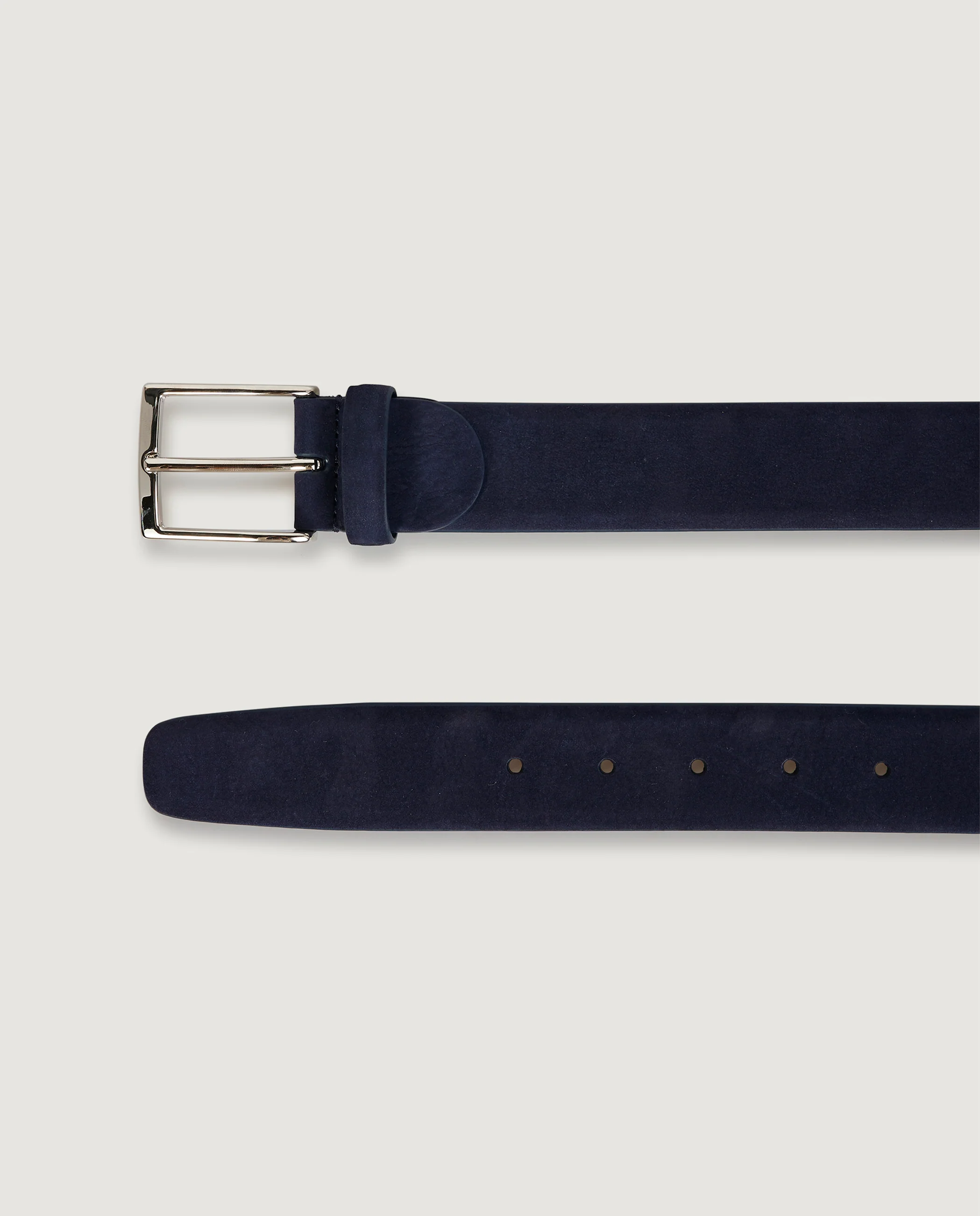 Nubuck Leren Riem - Donkerblauw - Image 3
