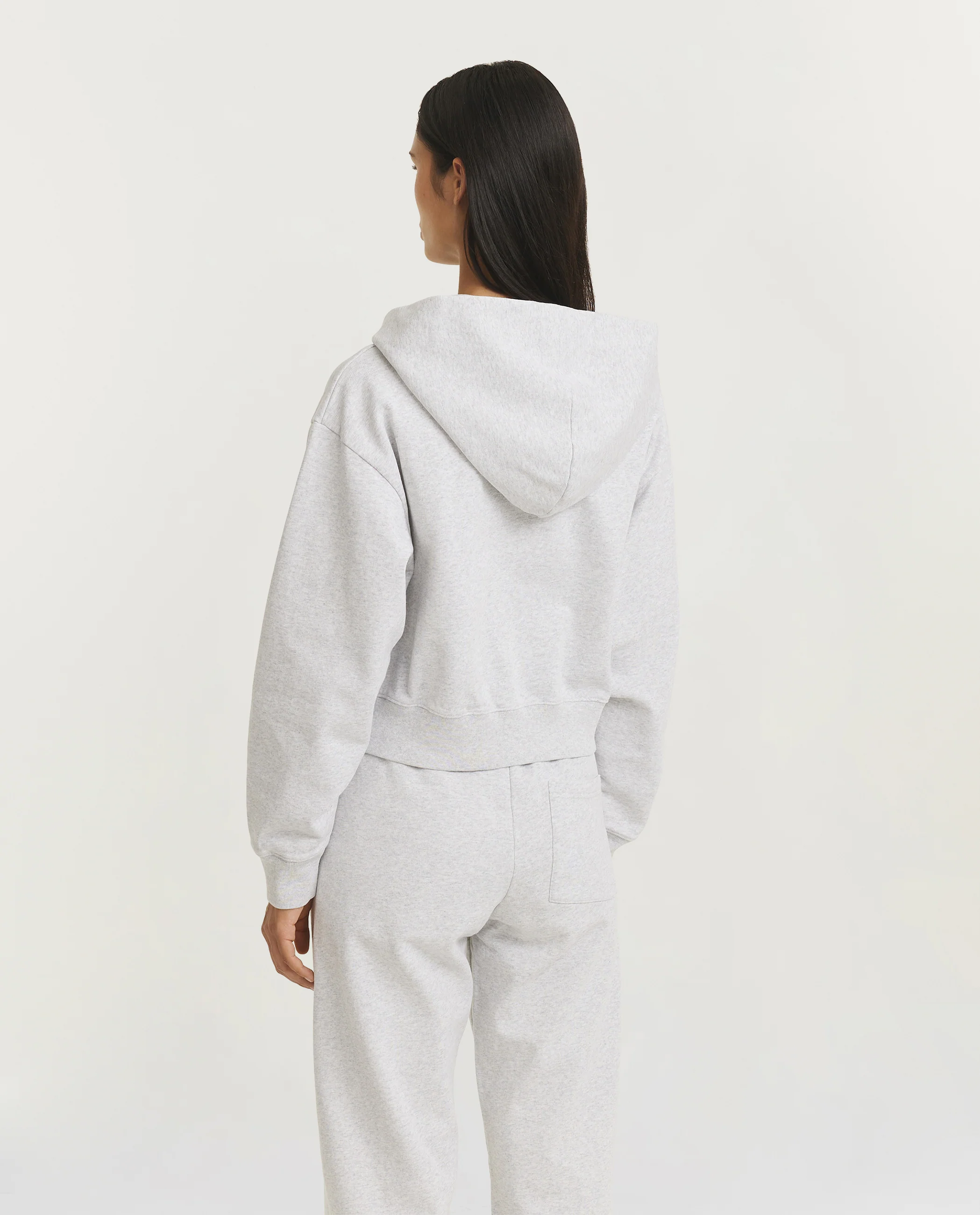 NY Health Club Cropped Zip Hoodie - Lichtgrijs - Image 5