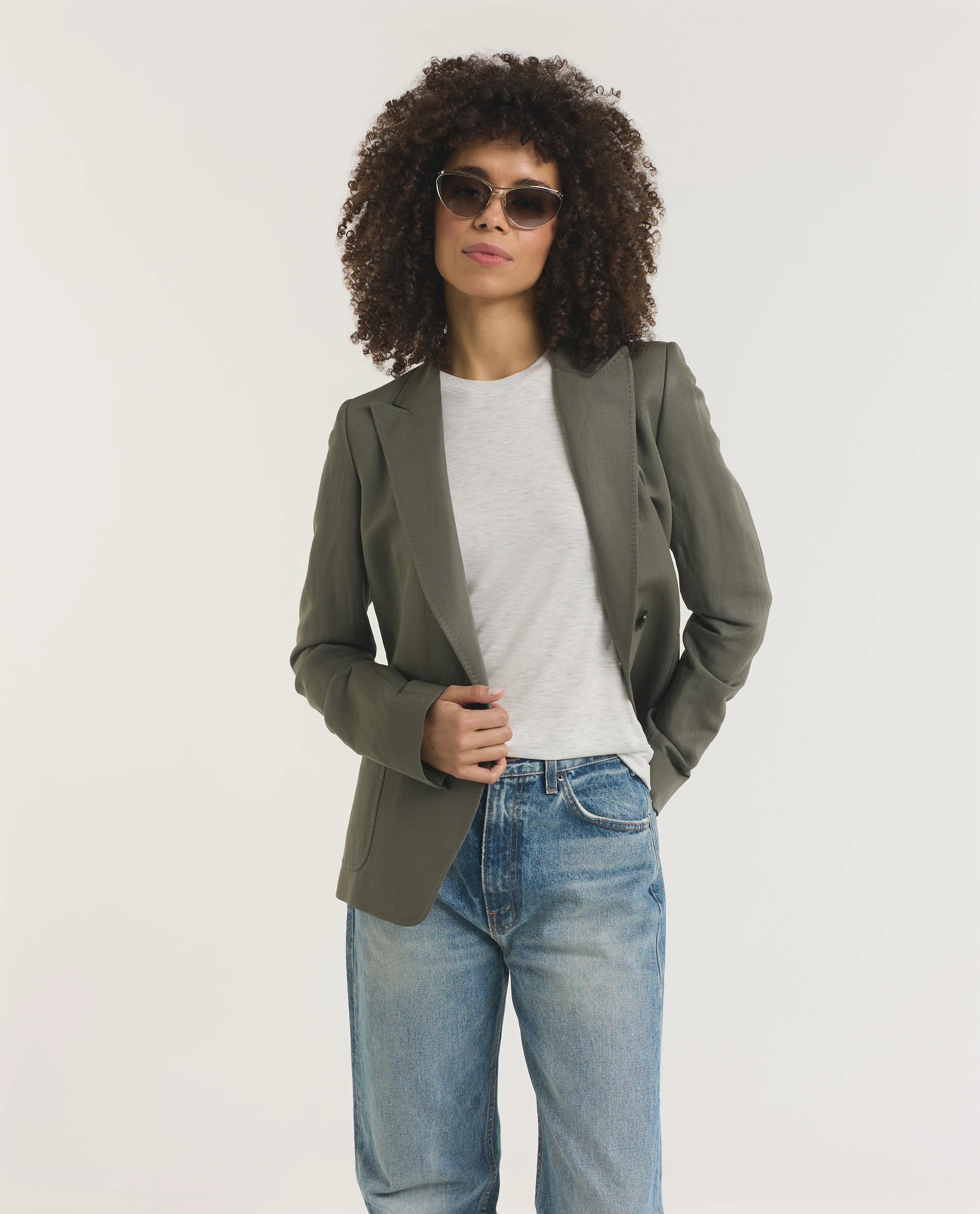 Ramie Mix Blazer