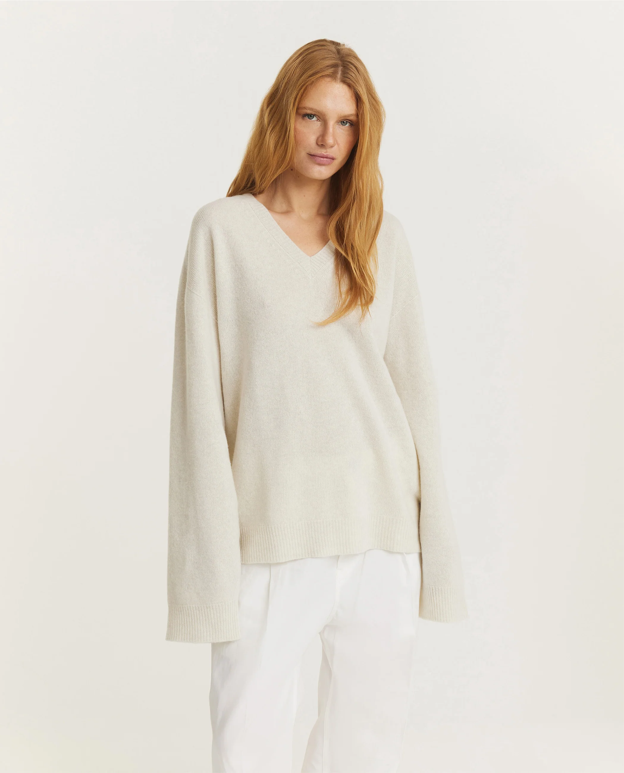 Relaxed V-Hals Sweater