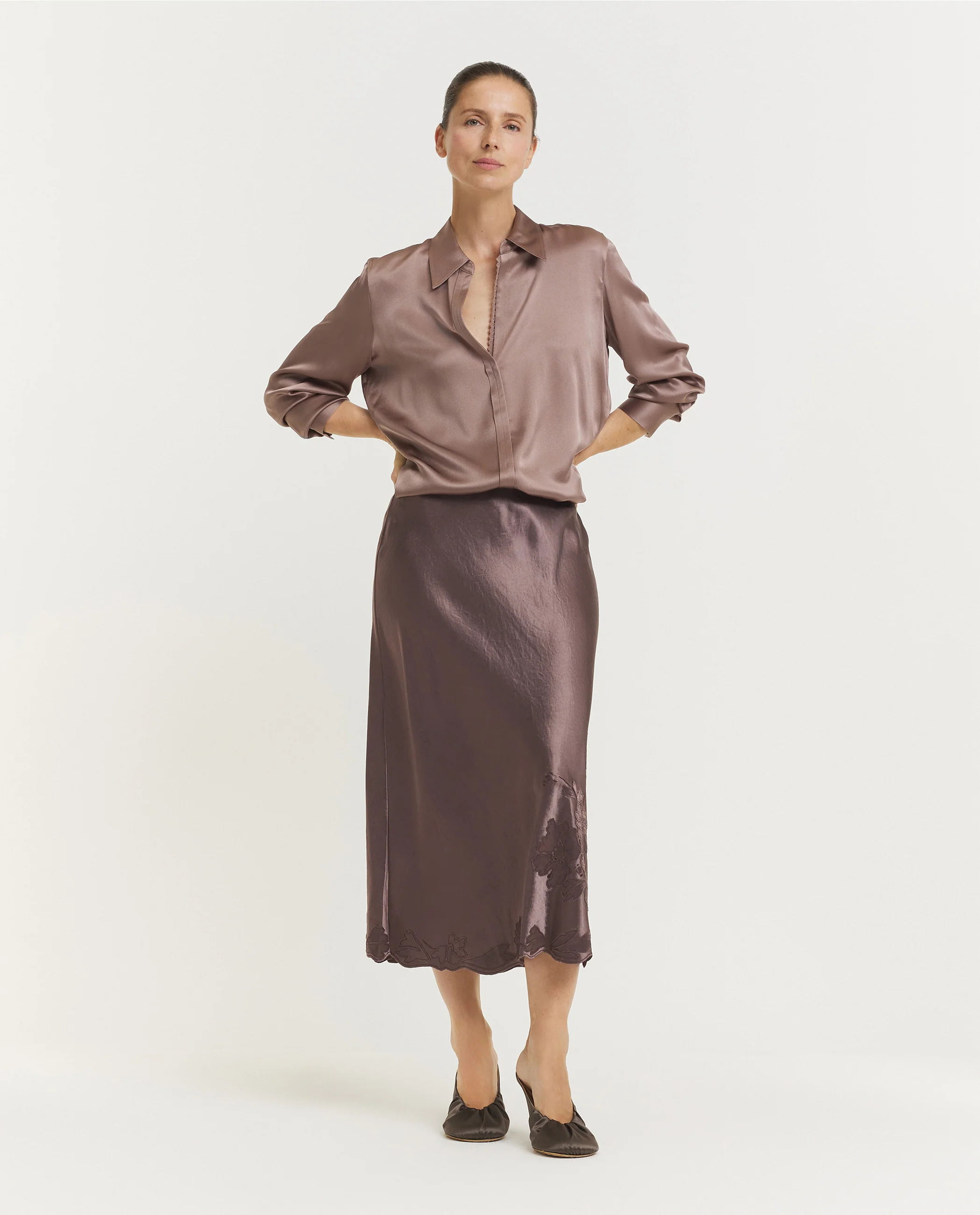 Relaxed Zijden Blouse - Roze - Image 3