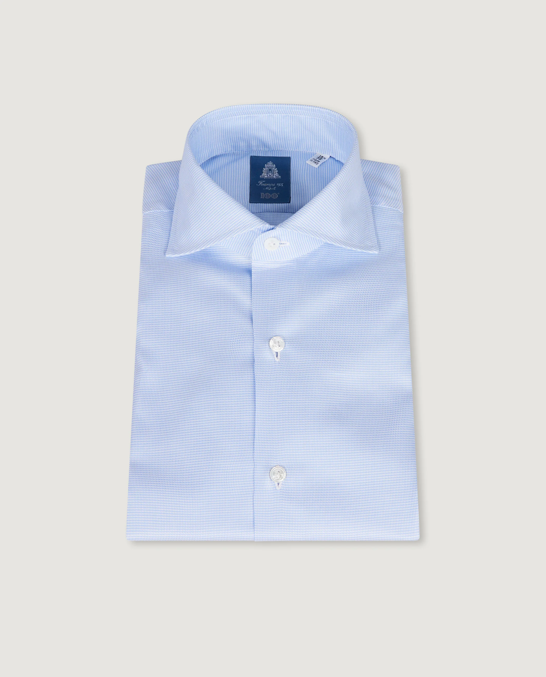 Sea-Island Katoen Shirt - Lichtblauw