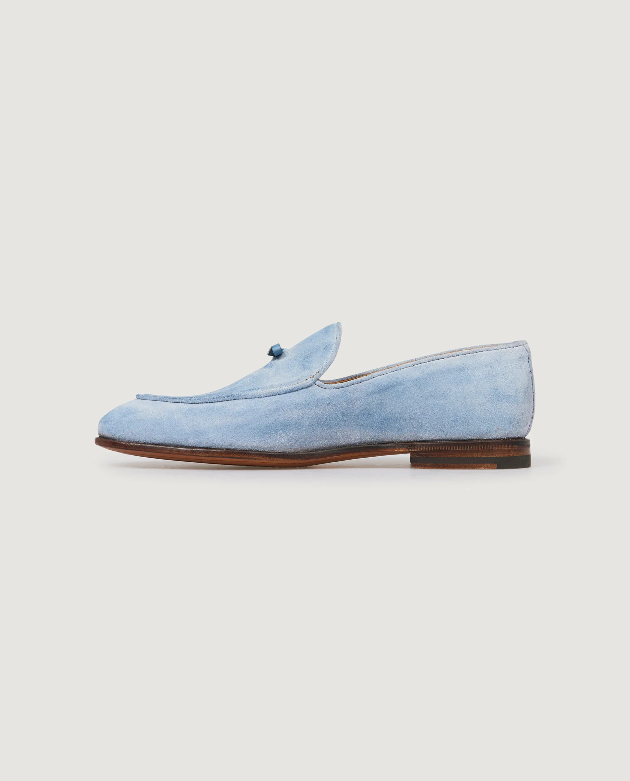 Suede Belgian Loafers - Lichtblauw - Image 2