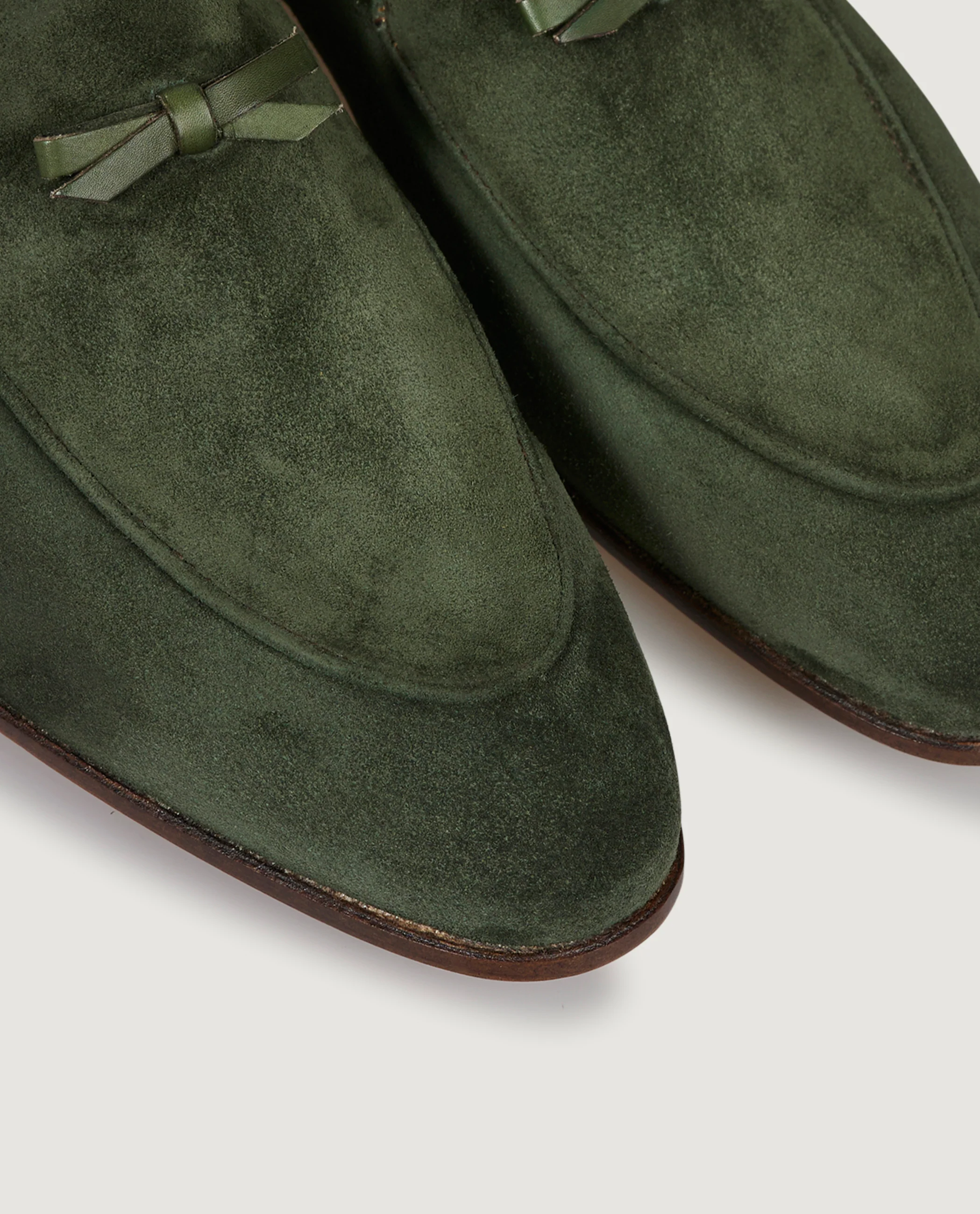 Suede Belgian Loafers - Groen - Image 4