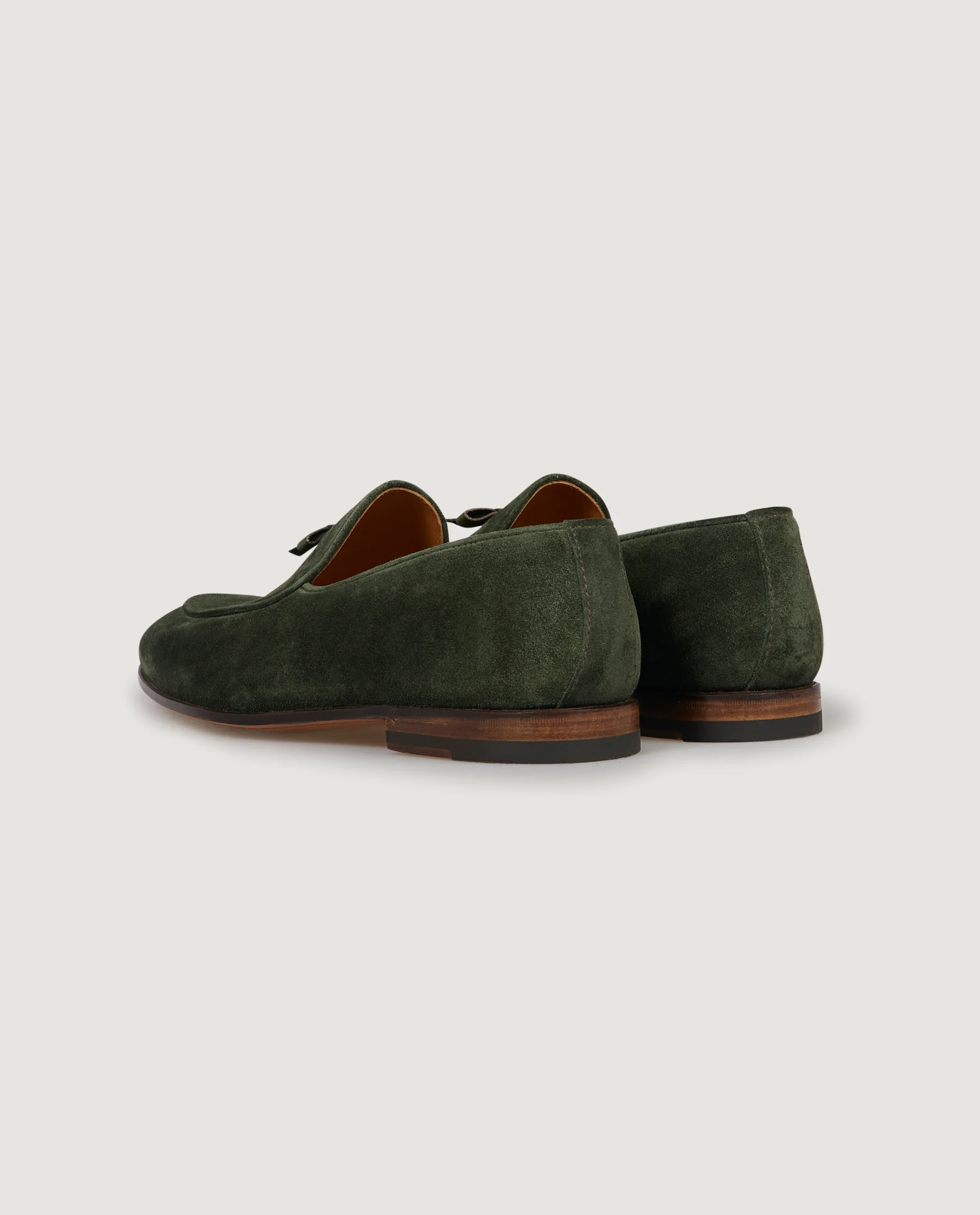 Suede Belgian Loafers - Groen - Image 5