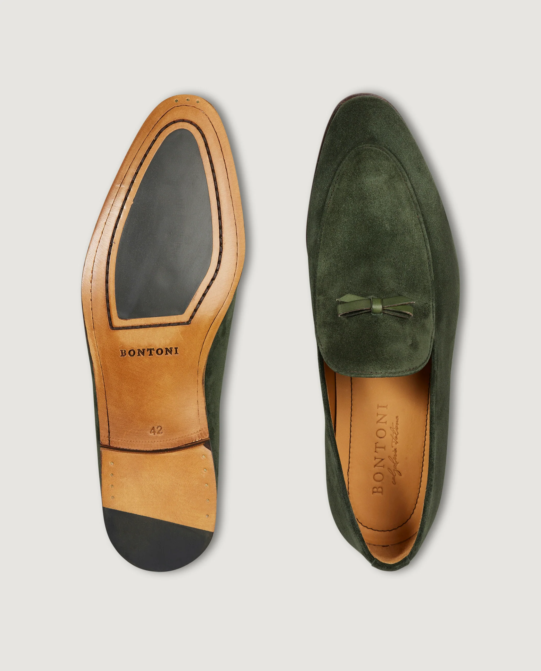 Suede Belgian Loafers - Groen - Image 6