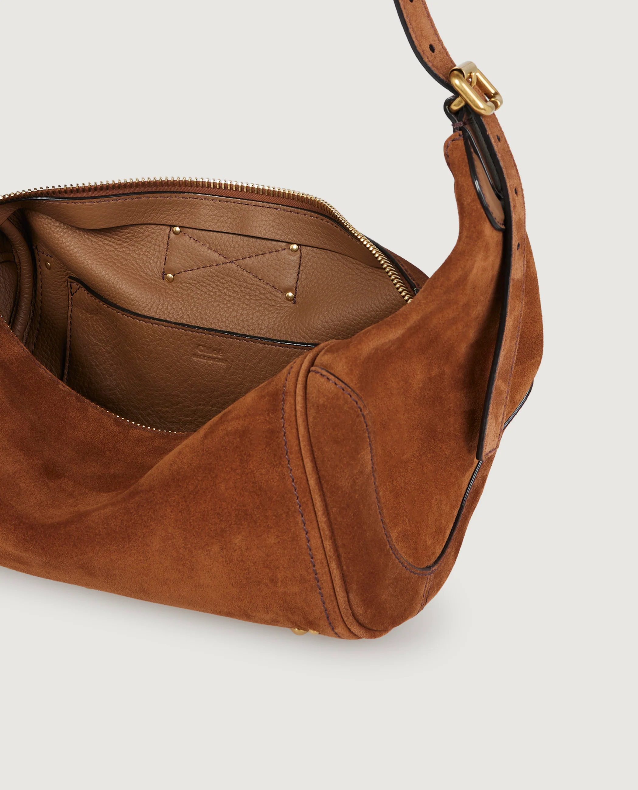 Suede Paddington Crossbody Tas - Image 4