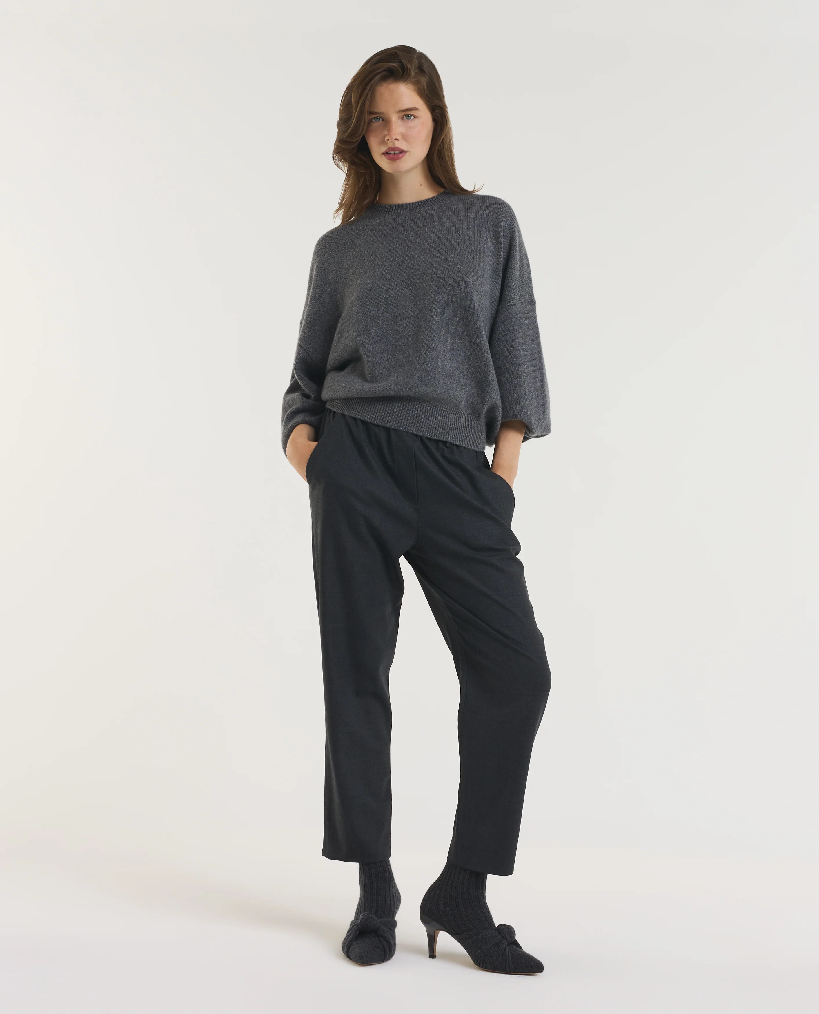 Tapered Wol Mix Broek
