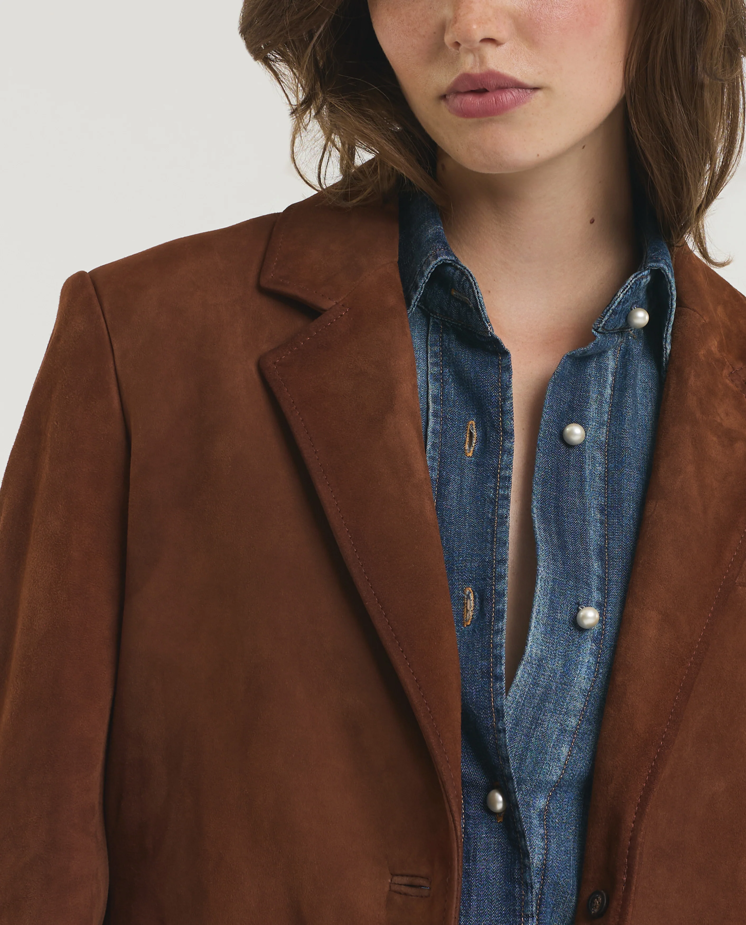 Waxed Suede Blazer - Image 2