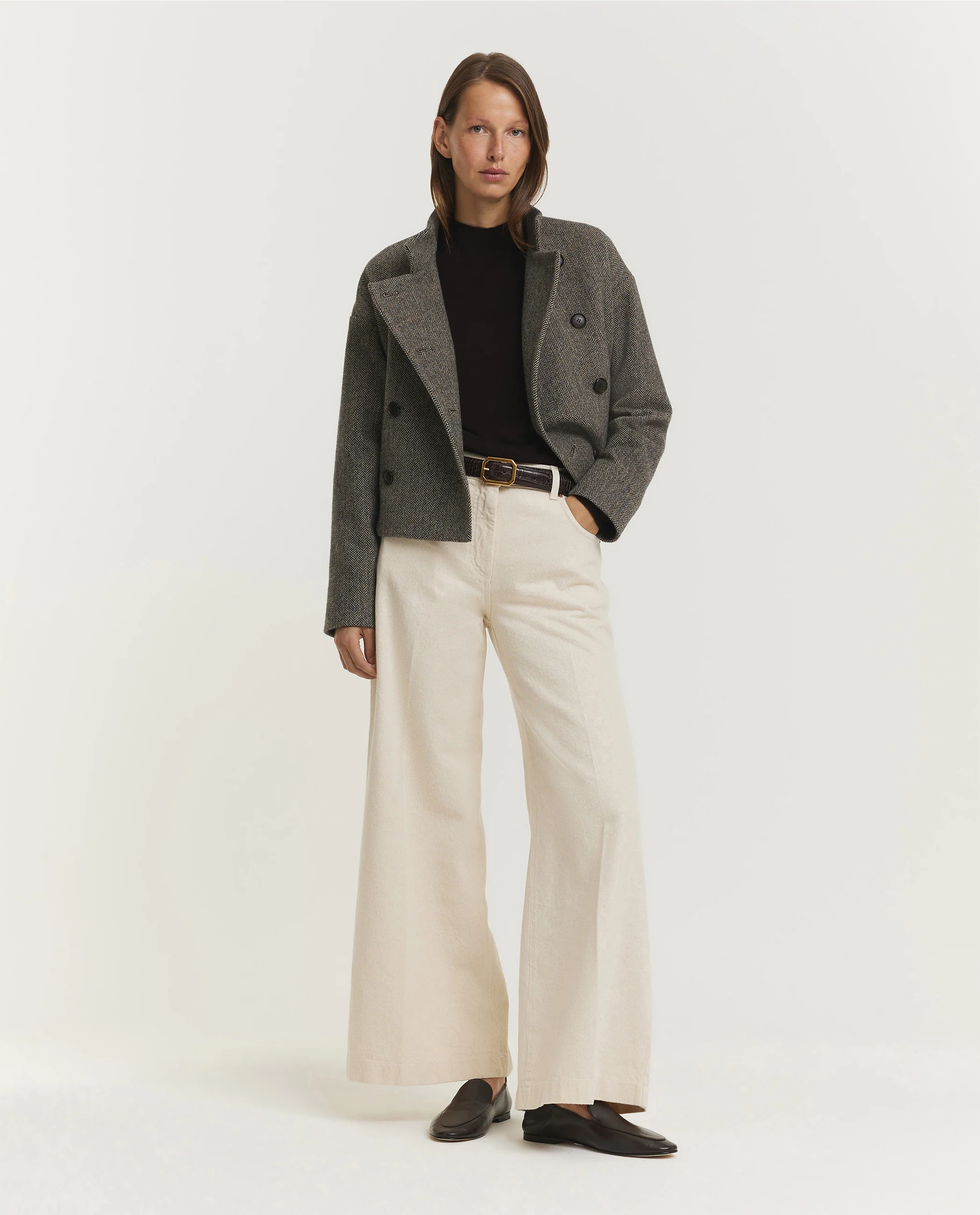 Wide Leg Denim Broek