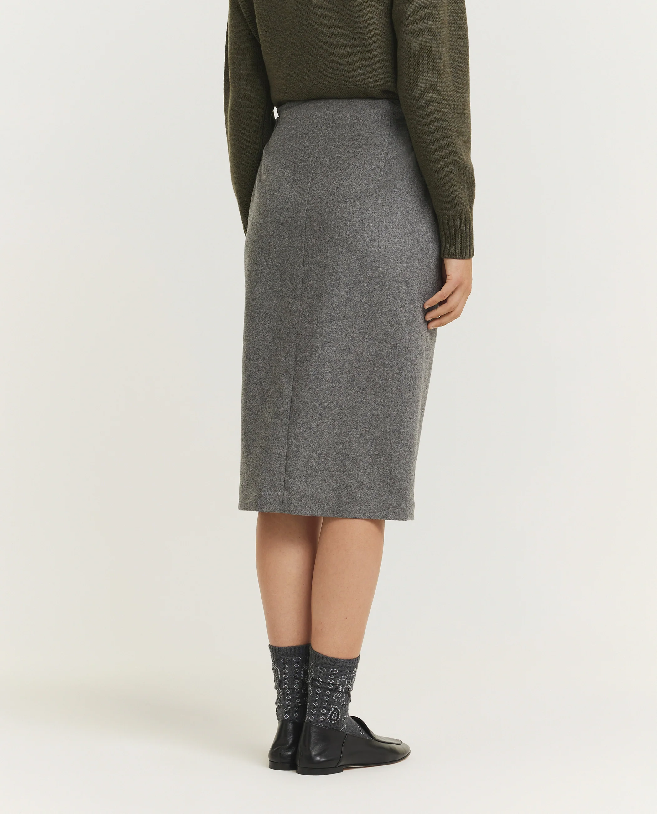 Wol Cashmere Kokerrok - Image 4