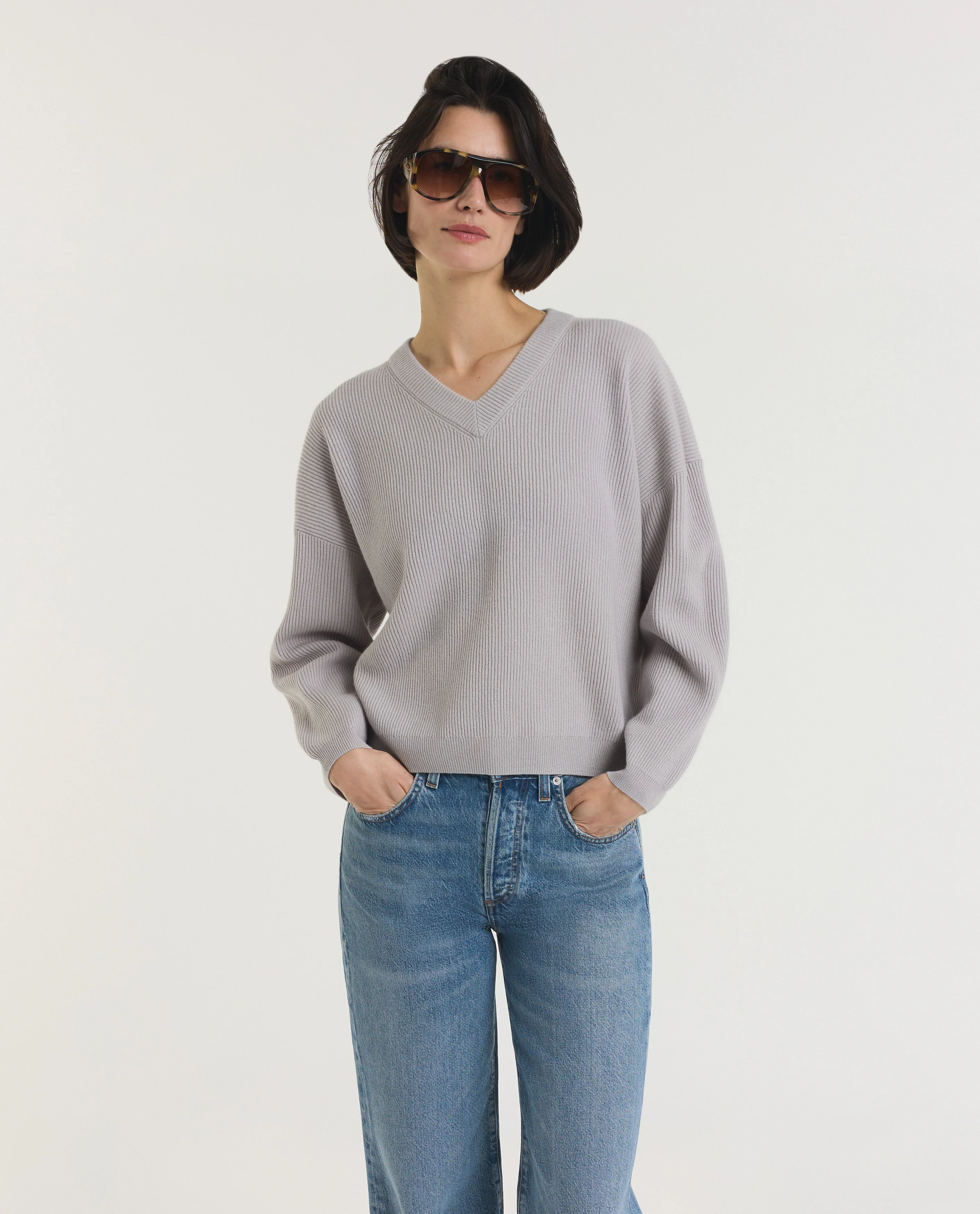 Wol Cashmere V-Hals trui