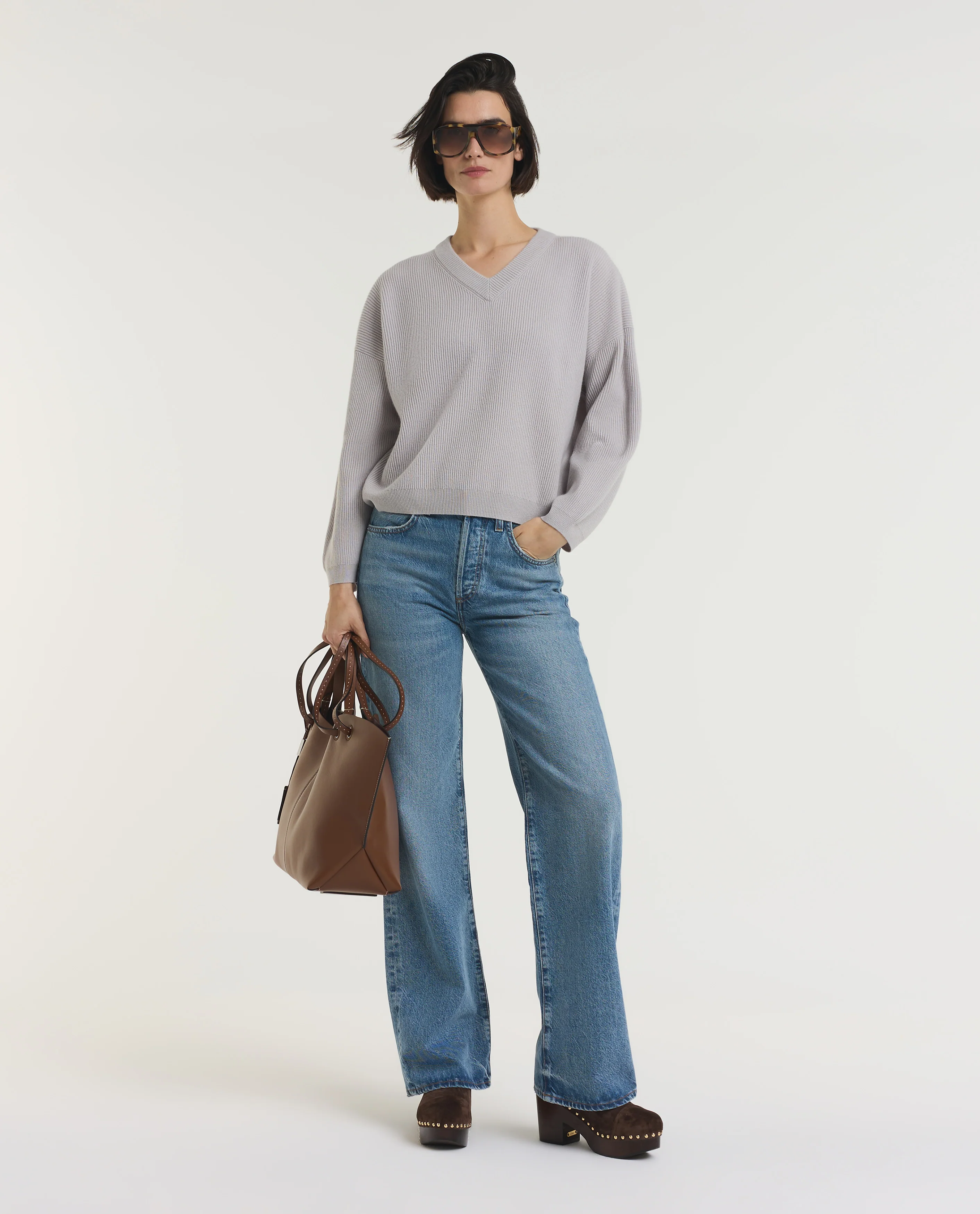 Wol Cashmere V-Hals trui - Image 3